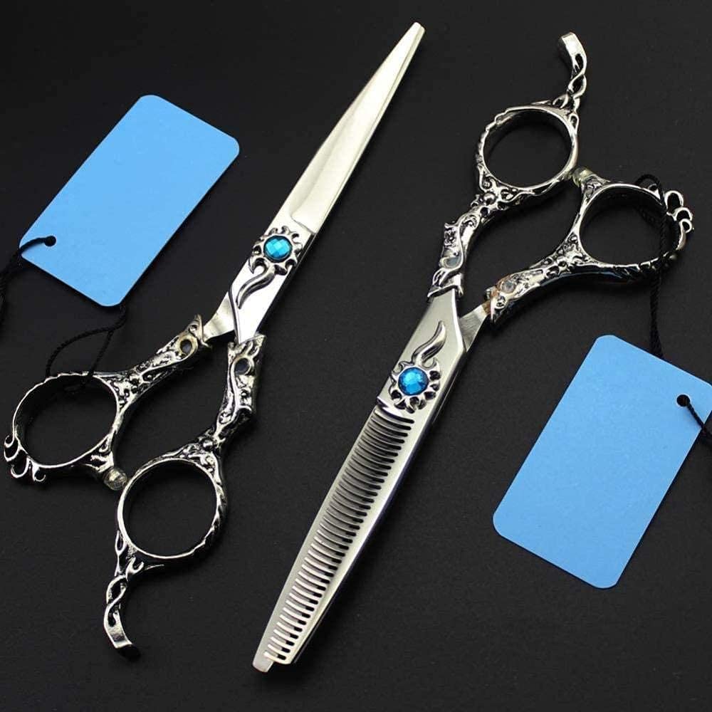 Professional Hair Cutting Scissors - 6 Inch Barber Shears Set for Styling, Thinning & Trimming | High-Quality Hairdressing Tools for Salon & Home Use | Perfect for DIY Haircuts, Styling & Grooming