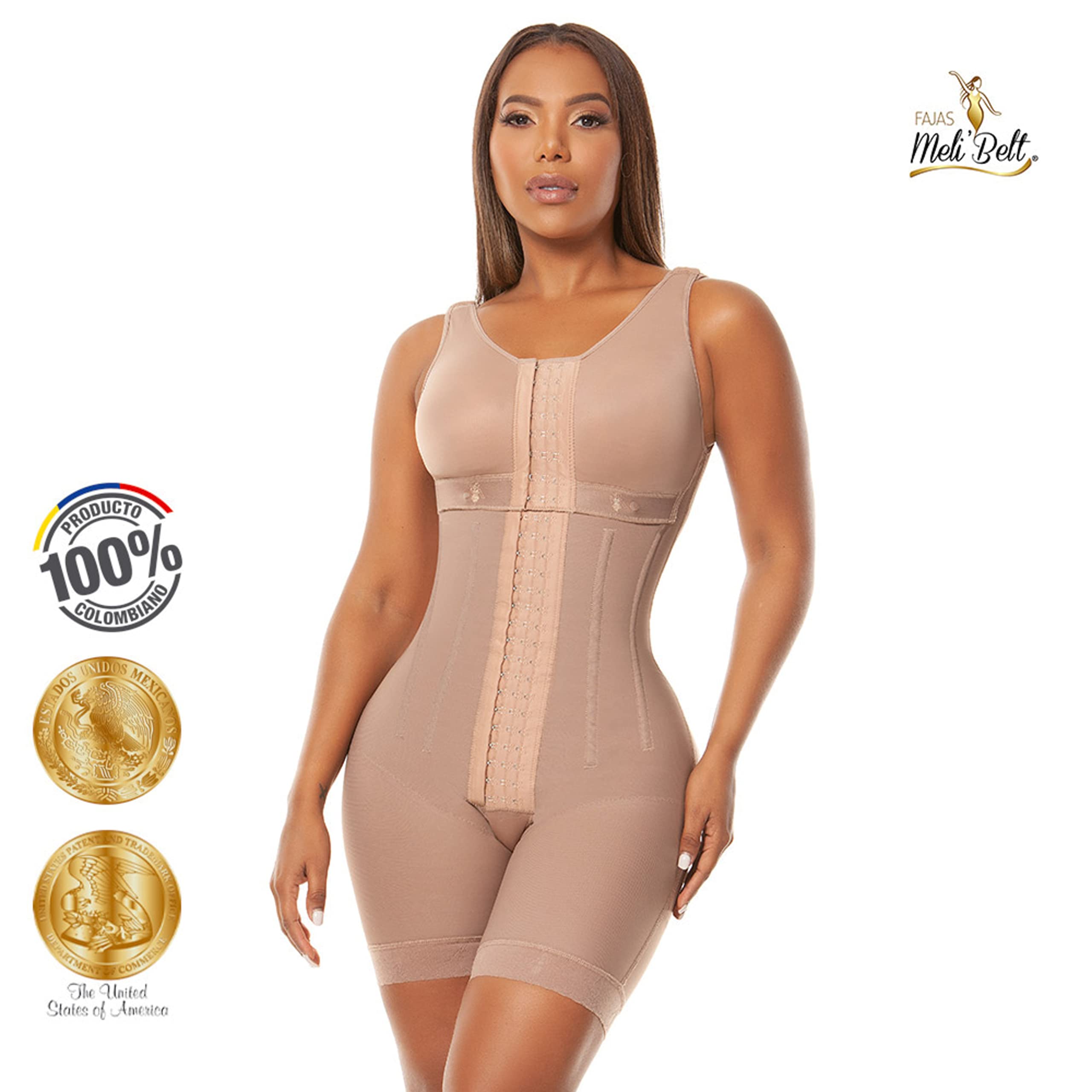 Melibelt 2033 Colombian Shapewear for Women - 7 Steel Boned Fajas Moldeadoras - Tummy Control Body Shaper - Perfect for Postpartum, Weight Loss & Special Occasions