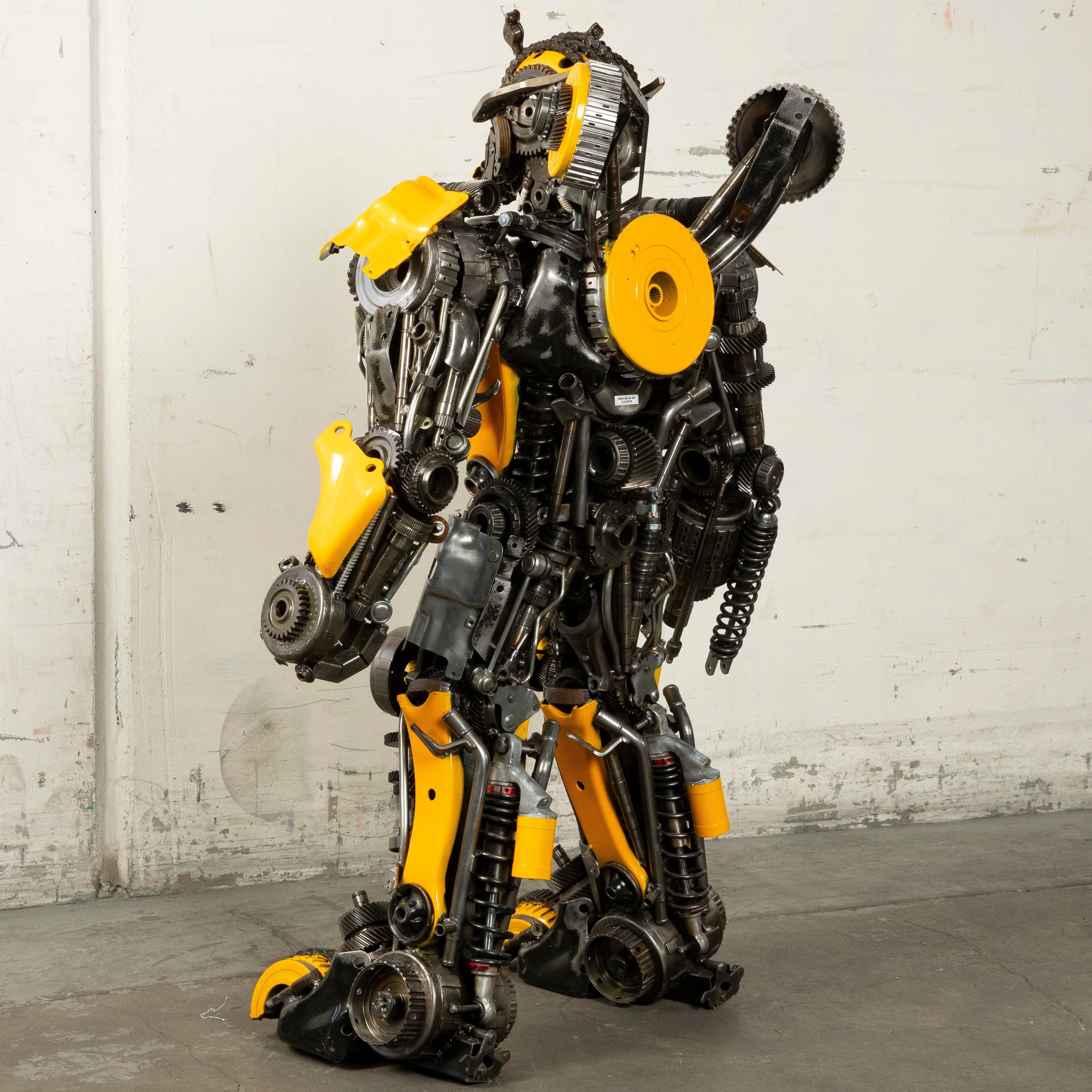 55 Bumblebee Inspired Recycled Metal Wall Art Sculpture - Handcrafted Home Decor for Living Room, Bedroom & Office