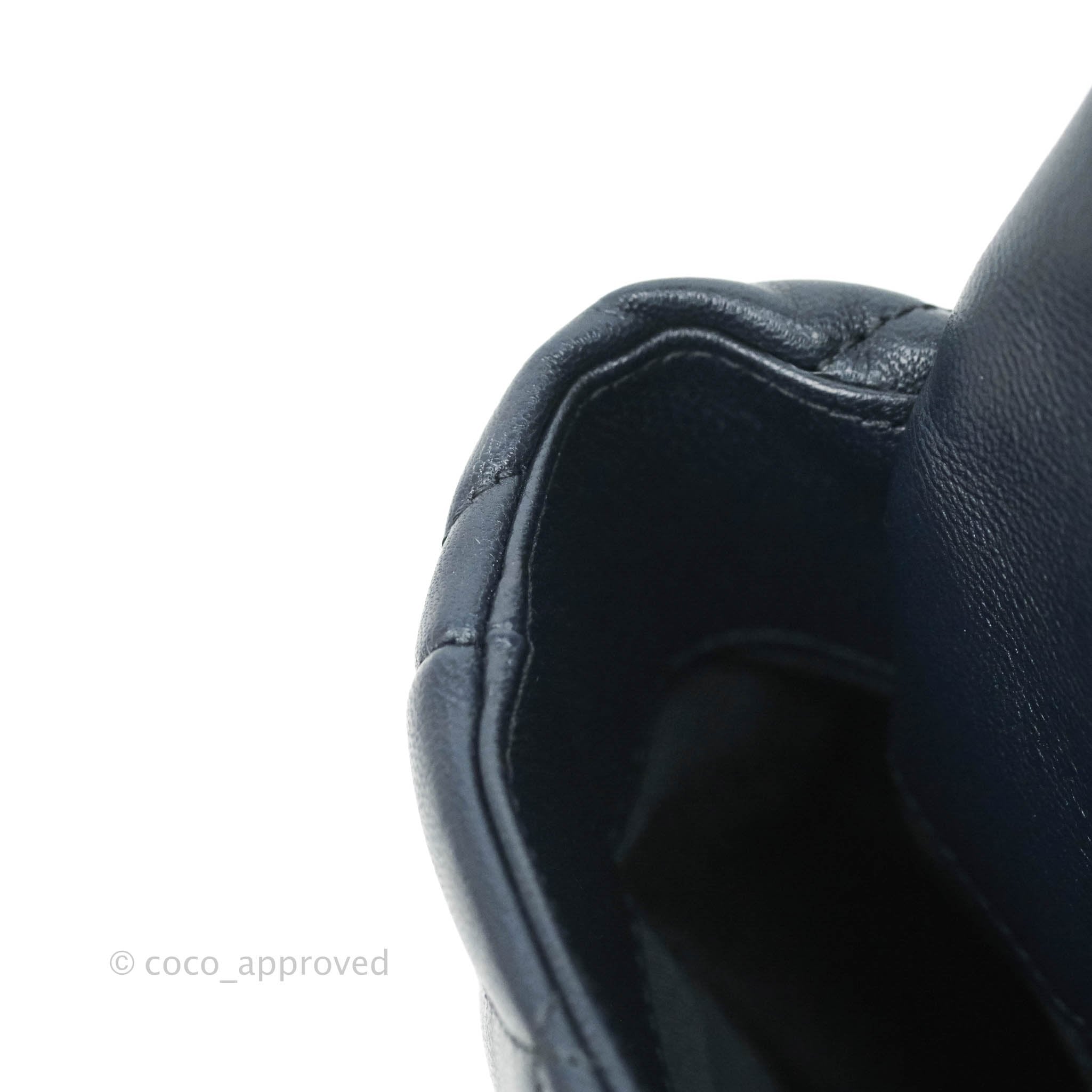Chanel 19 Medium Flap Bag in Navy Goatskin Leather with Mixed Hardware - Perfect for Work, Travel & Evening Events