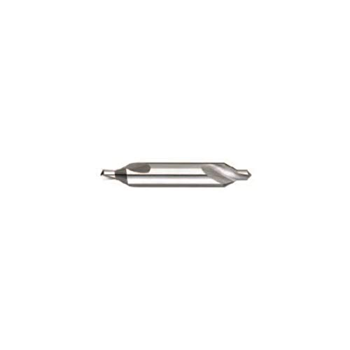 #4 Center Drill Carbide Combined Drill Countersink - Uncoated 2 Flute 60° Point Angle 2.125