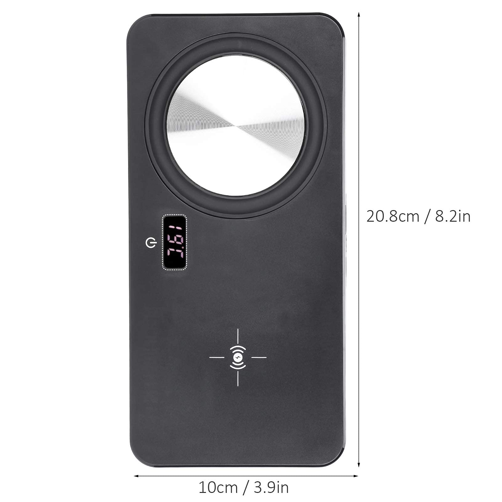 Smart Coffee Warmer & Wireless Phone Charger 2-in-1 Pad - Auto Shut Off, Constant 55°C Heating - Black - Perfect for Office, Home & Car Use