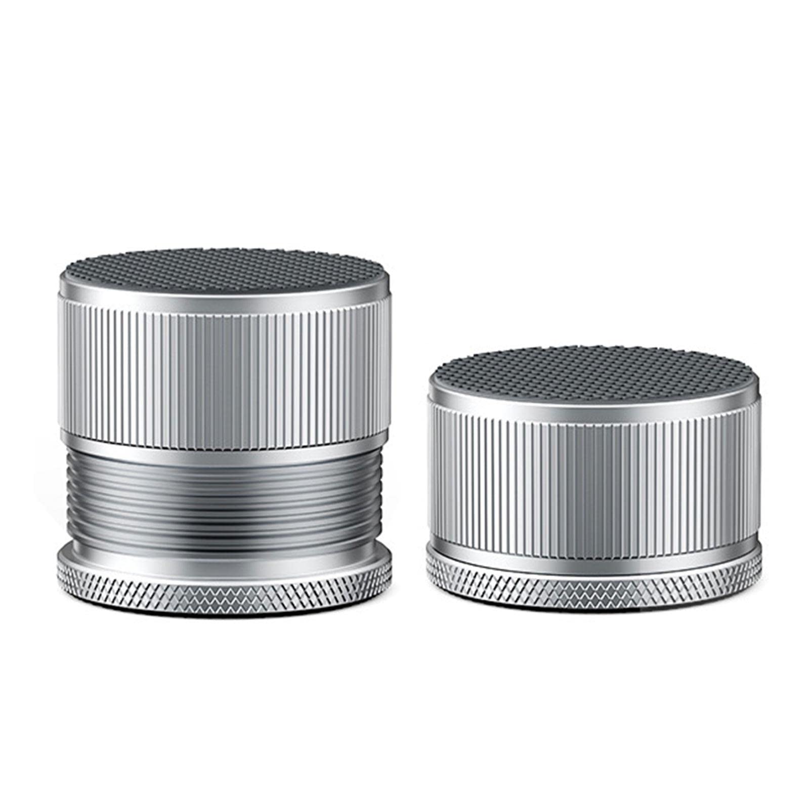 2 Packs Heavy Duty Adjustable Bed Risers - Round Anti-Skid Furniture Risers for Sofa, Couch & Dorm Table (Silver) | Perfect for Raising Furniture Height & Creating Extra Storage Space Under Beds & Couches