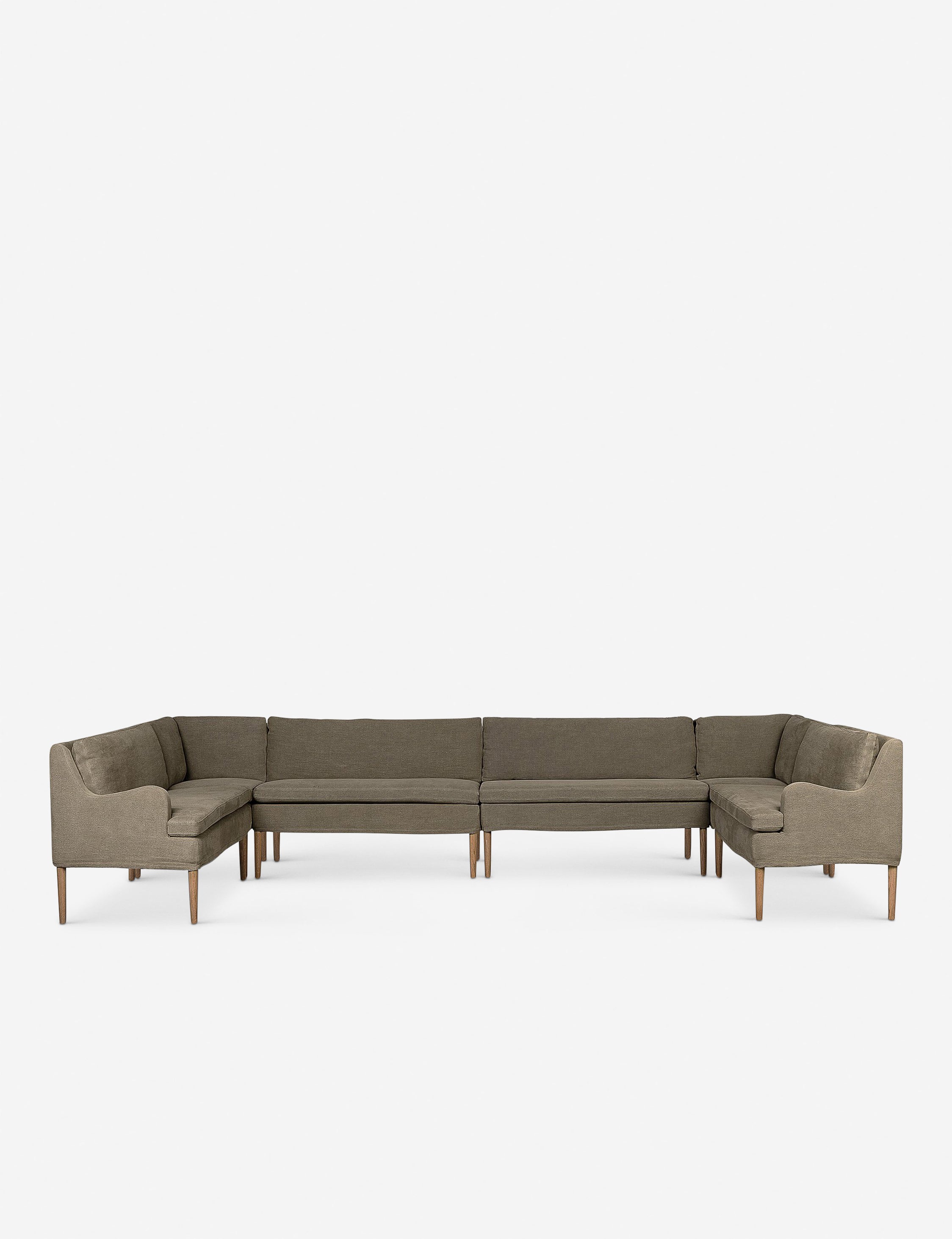 Aurelia U-Shaped Dining Banquette by Amber Lewis x Four Hands - Modern Upholstered Dining Bench for Kitchen, Breakfast Nook & Restaurant Seating