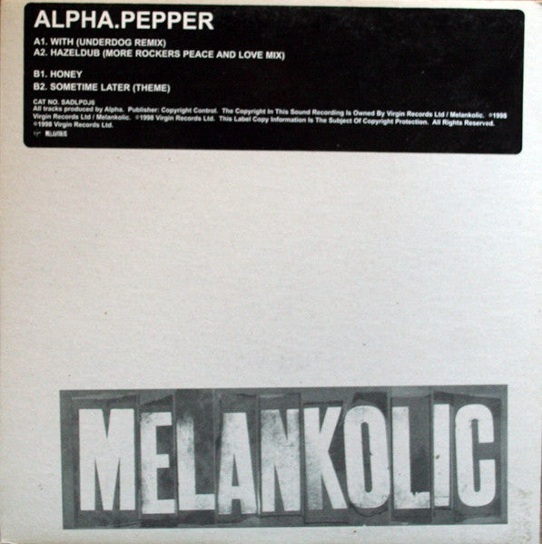 Alpha Pepper 12 Melankolic SADLPDJ6 - Premium Black Pepper Spice for Cooking, Grilling & Seasoning | Perfect for Home Chefs & BBQ Enthusiasts