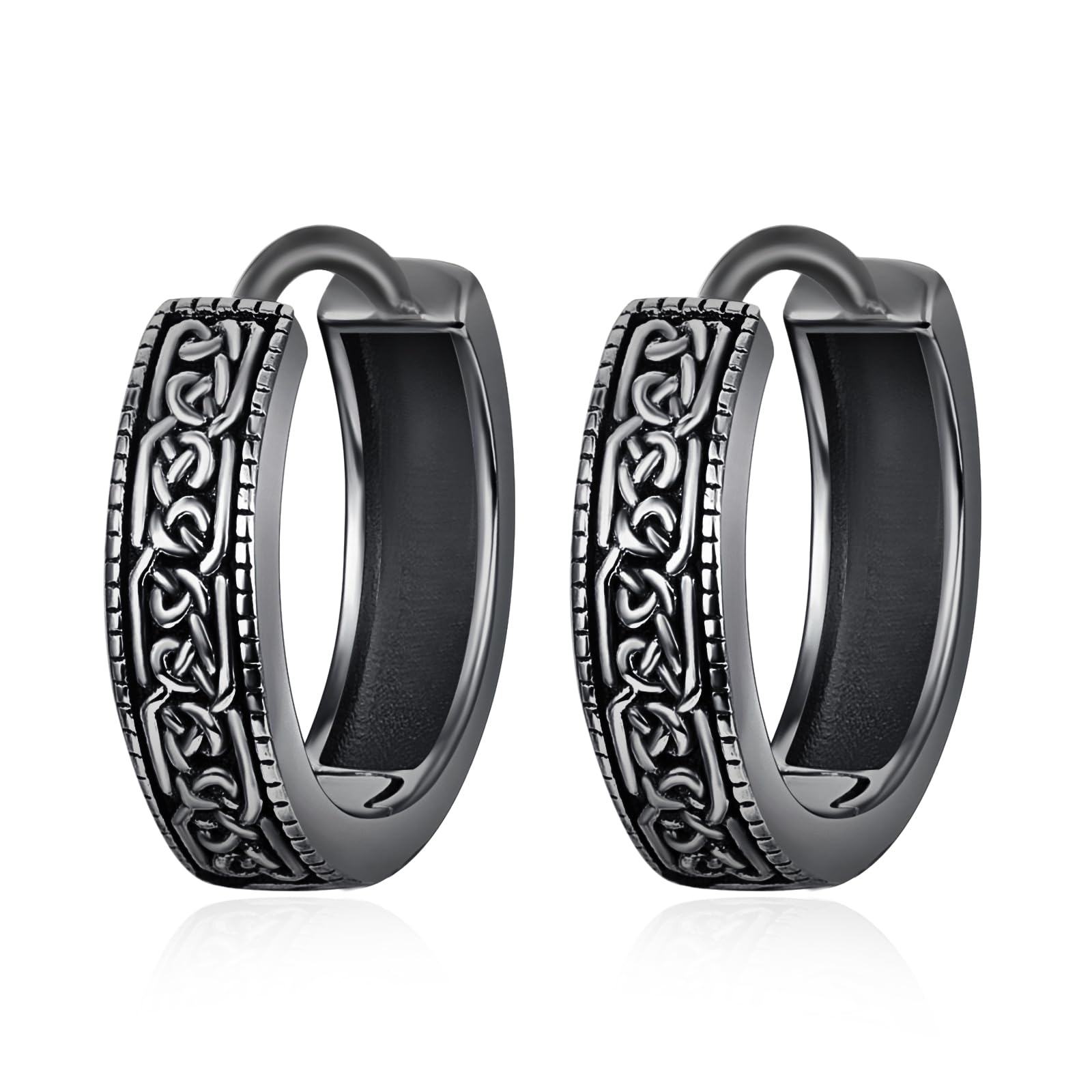 ADMETUS 925 Sterling Silver Hoop Earrings for Men & Women - Hypoallergenic Huggie Hoop Earrings Jewelry Gift Set for Him & Her | Perfect for Everyday Wear, Parties & Special Occasions