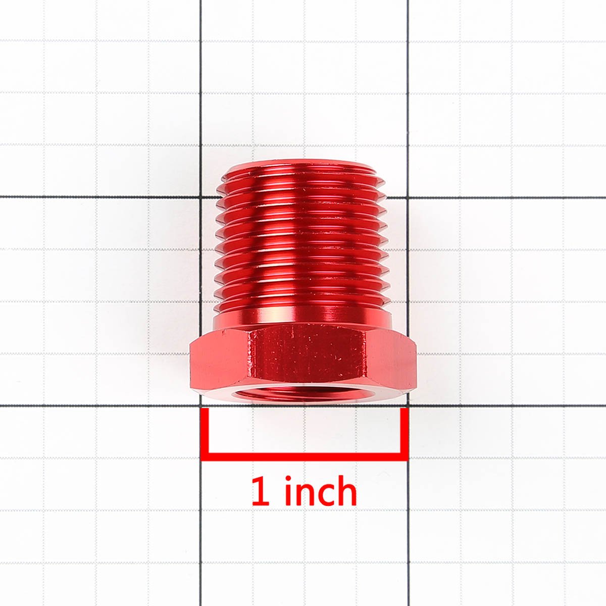 1/8 in. NPT Female to 1/2 in. NPT Male Reducer Fitting Adapter - Aluminum Pipe Connector for Plumbing, Hydraulic Systems & Industrial Applications
