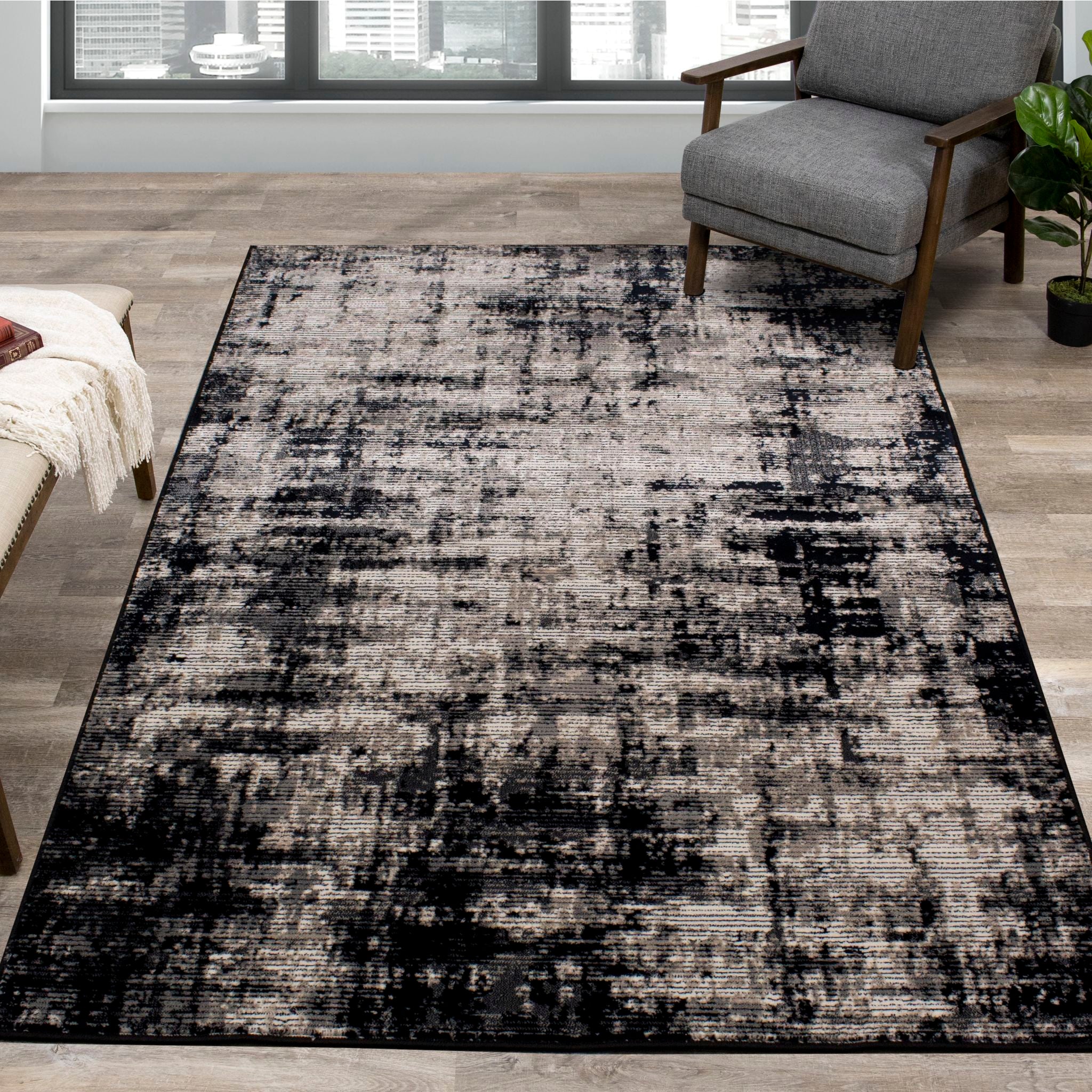 Premium Abbey Area Rug 5'x8' - Soft & Durable Living Room Rug for Home Decor, Bedroom, Office - Easy to Clean & Stain Resistant
