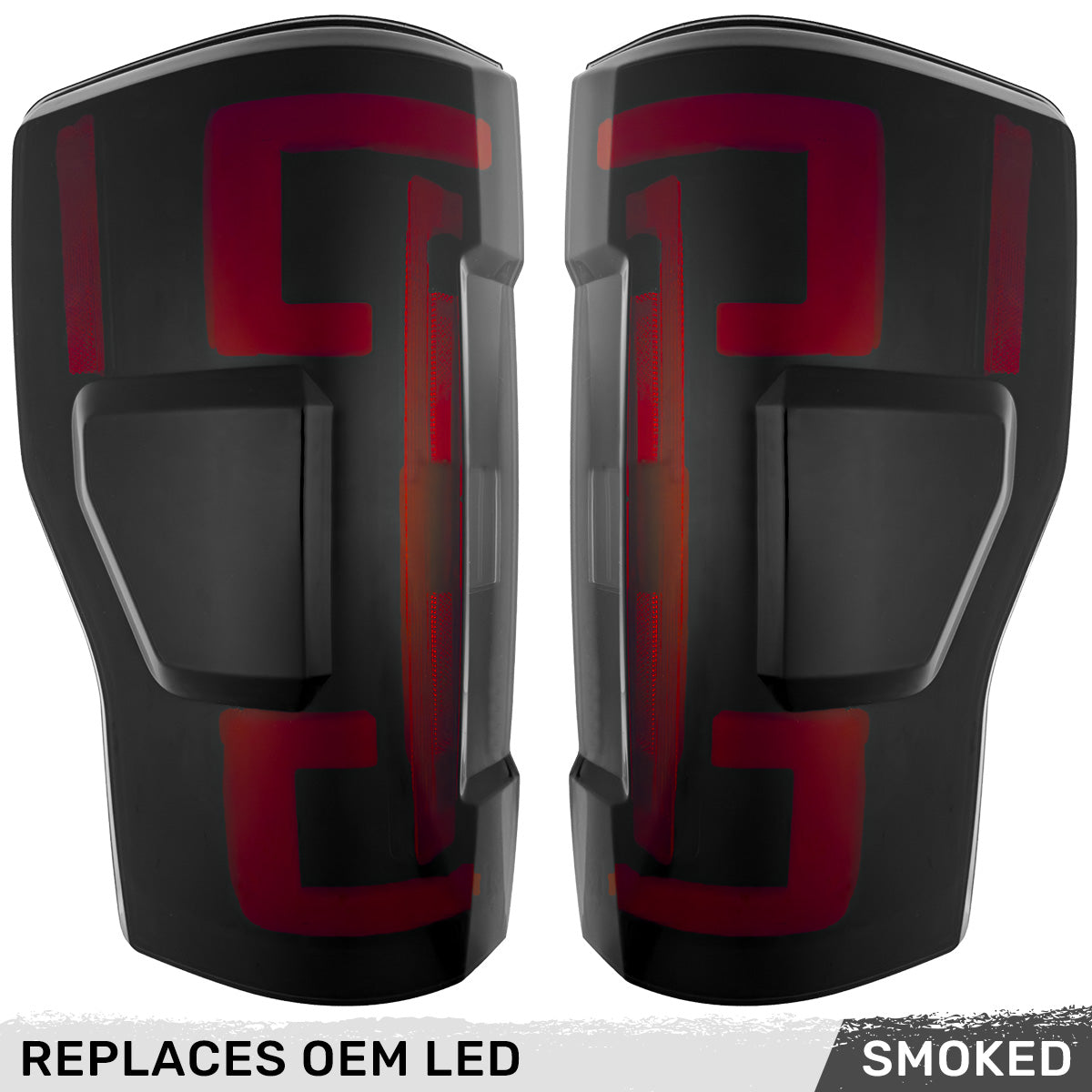 Ford Super Duty 2017-2019 Ultra Bright OLED Tail Lights - Direct Replacement for Factory/OEM LED Lights with Multiple Lens Design | Perfect for Truck Upgrades, Night Driving & Enhanced Safety