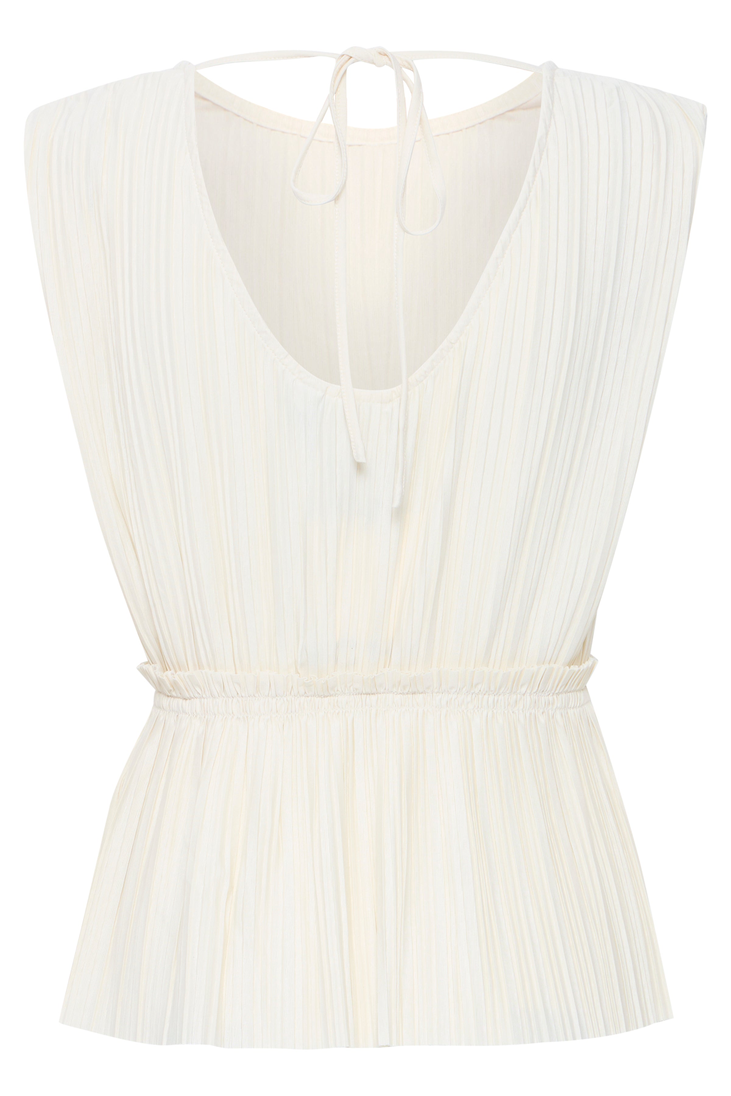Women's Ivy Sleeveless Blouse in Birch - Flowy Summer Tops for Casual Wear & Beach Outfits