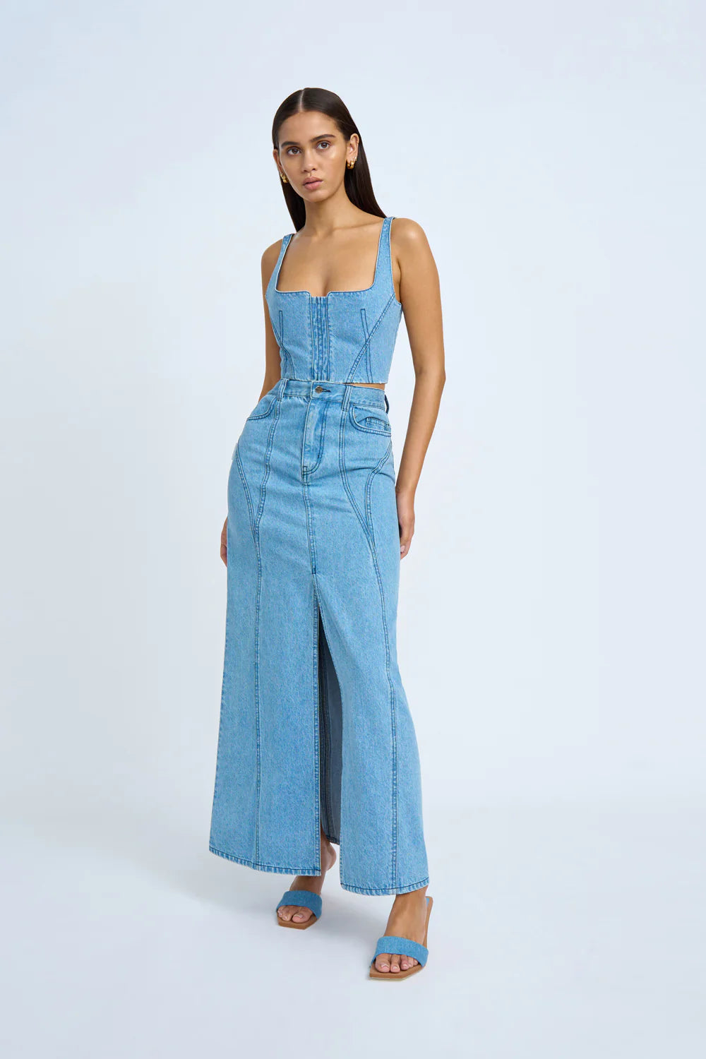 Blue Jean Beauty Bustier - Sexy Corset Top for Women | Perfect for Date Night, Parties & Lingerie Fashion