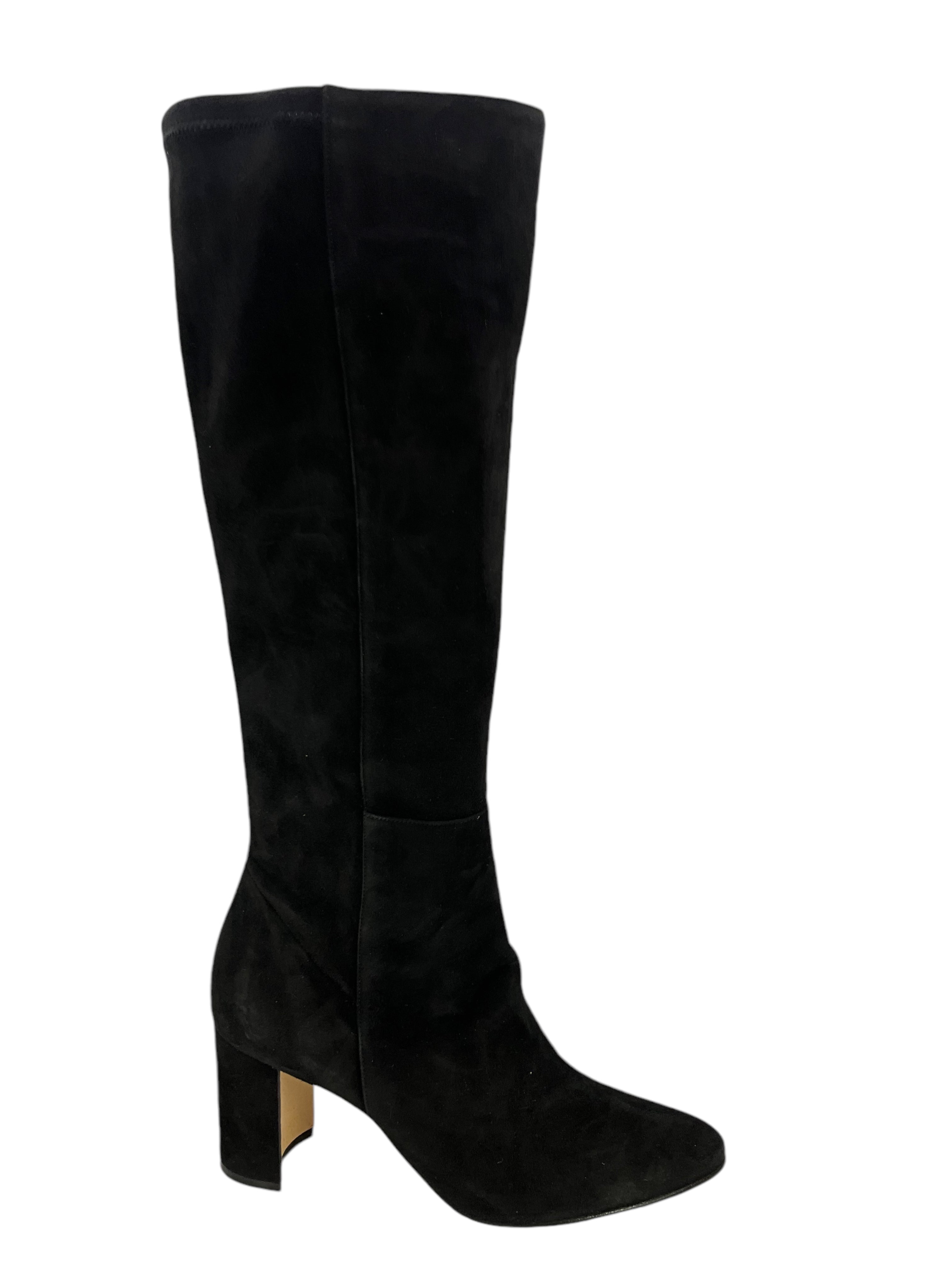 Manolo Blahnik Suede Knee High Boots for Women | Size 8 US | Comfortable Winter Fashion Booties for Office, Party & Date Night Outfits