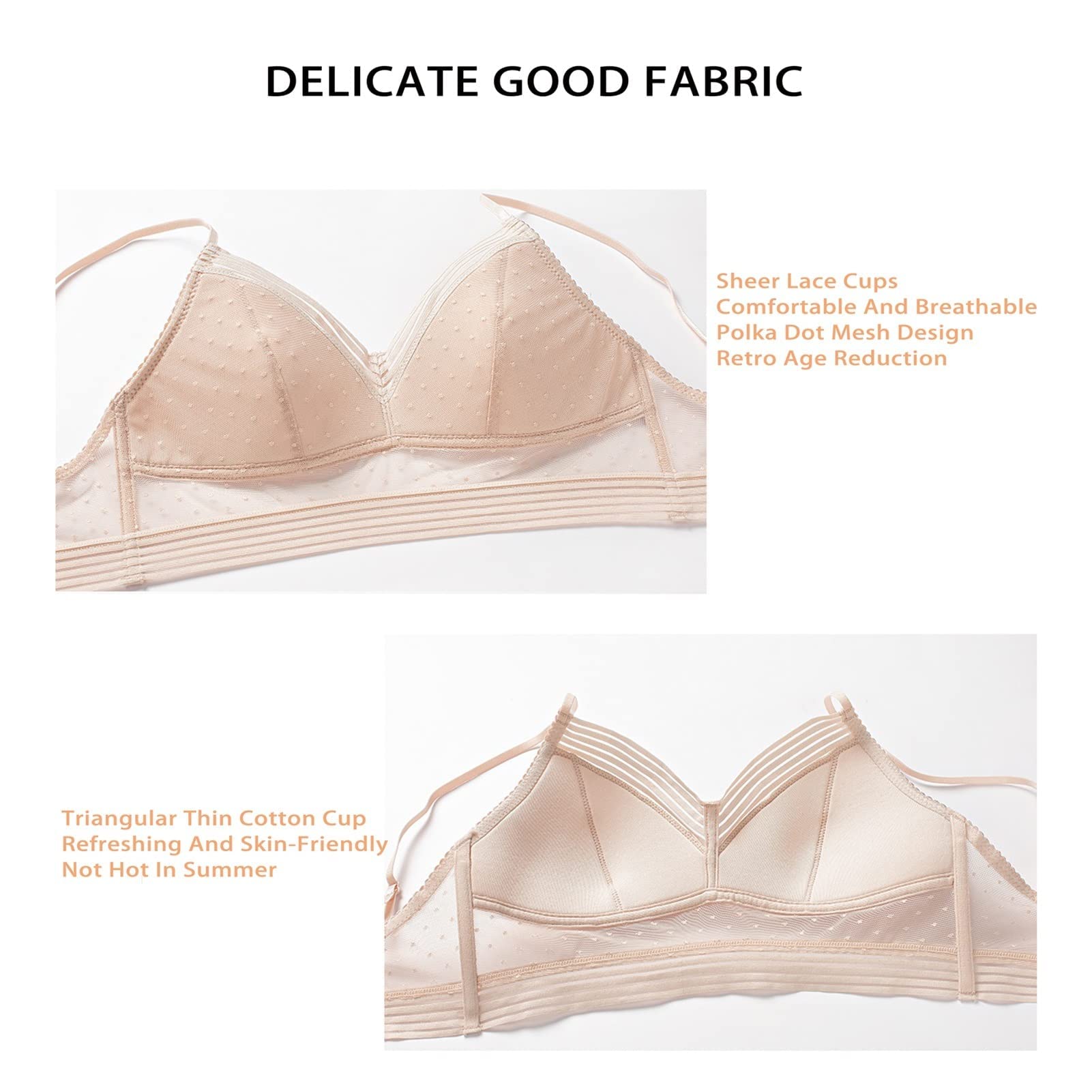 Wireless Lace Back Bra for Women - Low Back Support Push Up Lace Bra with Lift & Comfort - Perfect for Evening Dresses, Backless Outfits & Special Occasions