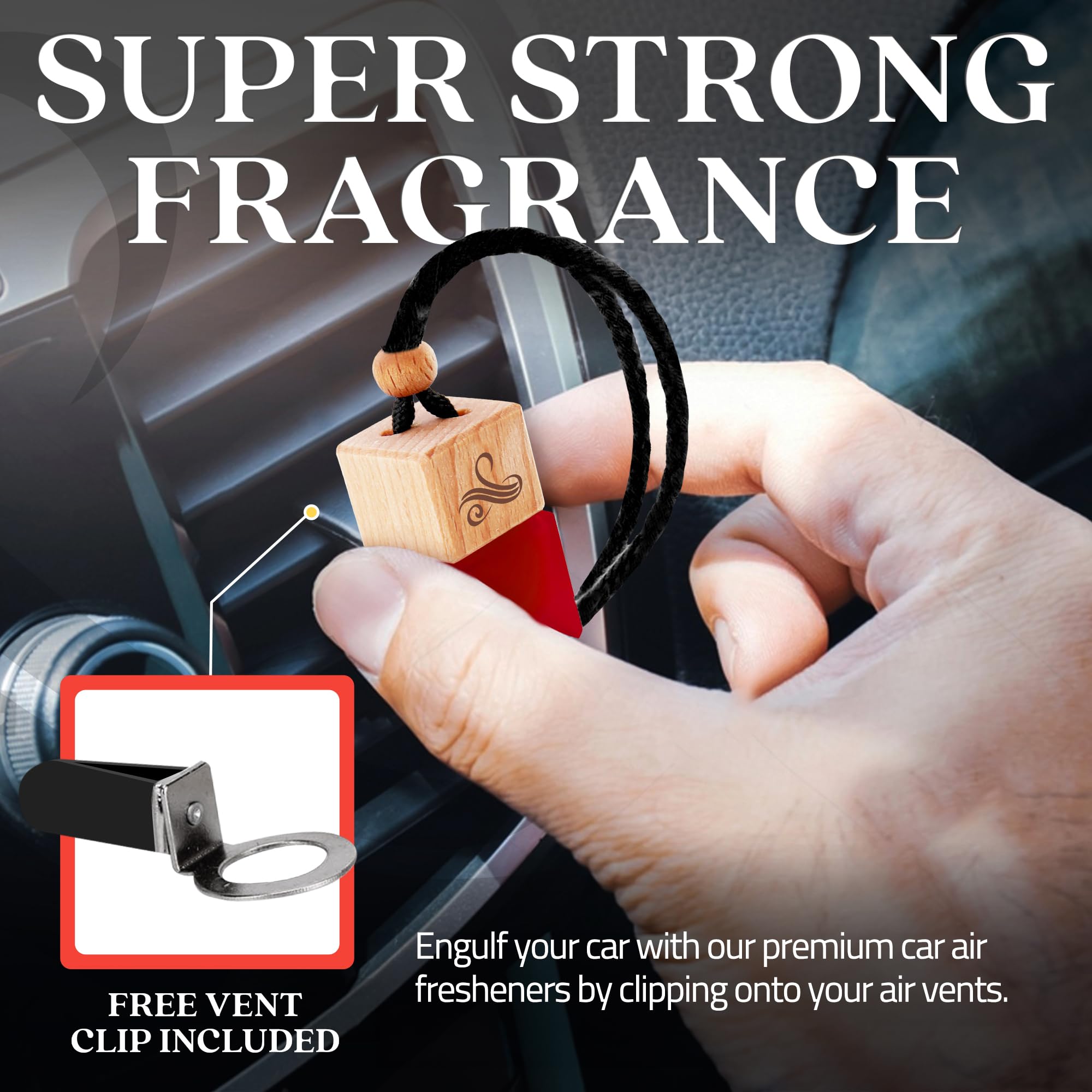 Black Opium Car Air Freshener for Women - Perfume Style Vent Clip Scent Diffuser | Strong Long-Lasting Fragrance | Luxury Car Accessories for Women | Perfect for Daily Commute, Road Trips & Office Parking