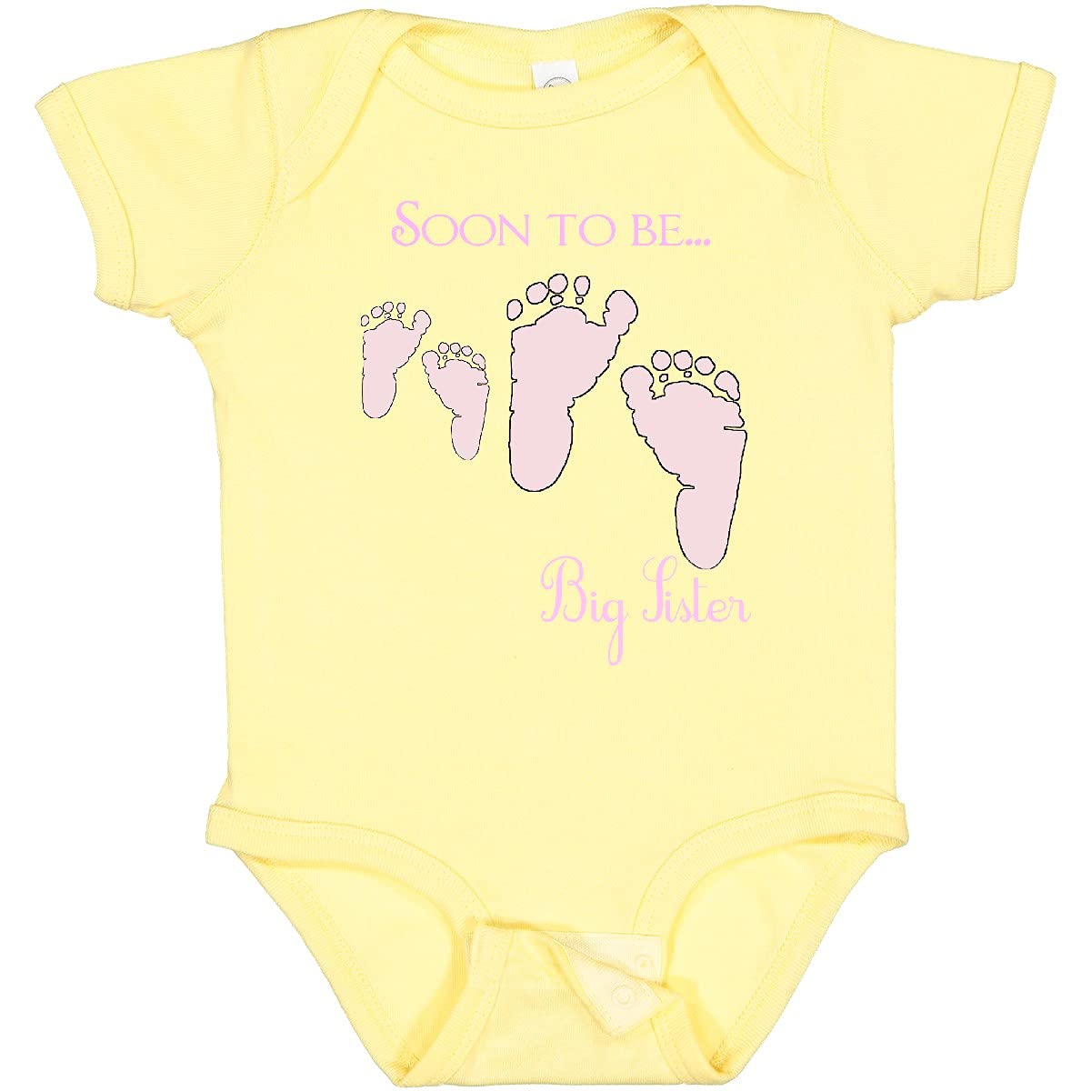 Inktastic Soon to Be Big Sister Baby Bodysuit - Cute Sibling Announcement Outfit for Newborns & Toddlers - Perfect for Gender Reveals, Baby Showers & Family Photos