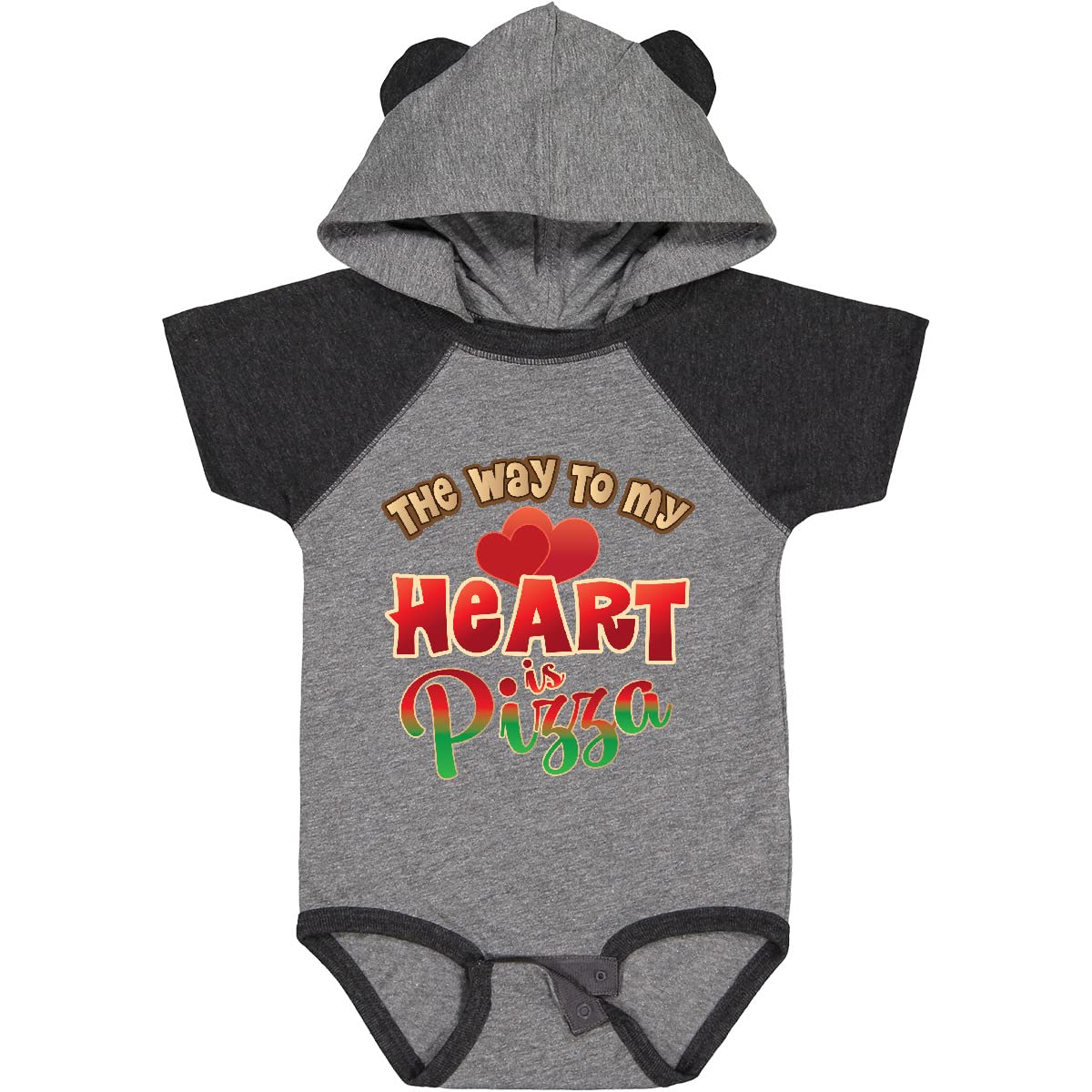 Inktastic Pizza Way to My Heart Italian Food Baby Bodysuit - Cute Italian-Themed Outfit for Infants & Toddlers | Perfect for Family Pizza Nights, Italian Festivals & Photo Shoots