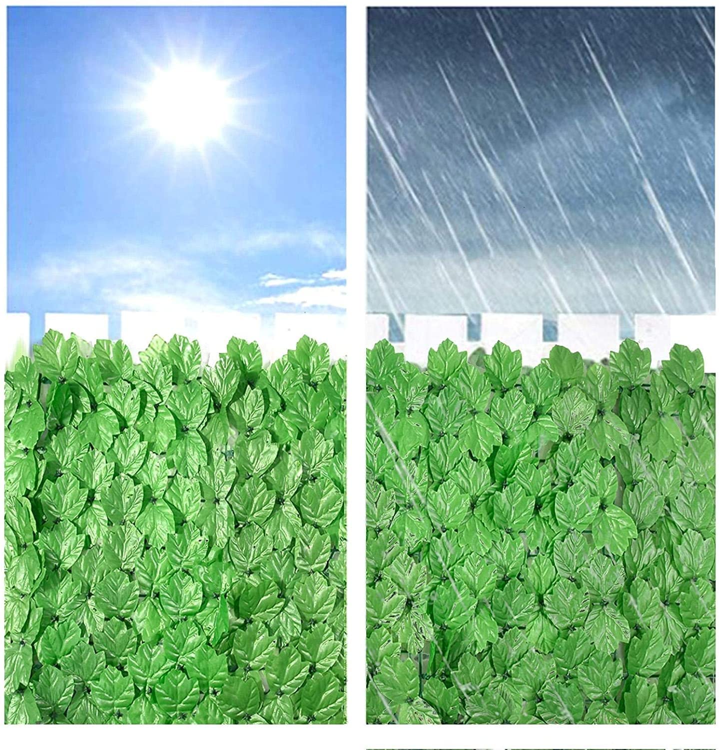 Artificial Leaf Privacy Screen for Garden, Patio, and Indoor Decor - 200x600cm Green Foliage Panel - Perfect for Outdoor Privacy, Shade, and Stylish Home & Garden Enhancement