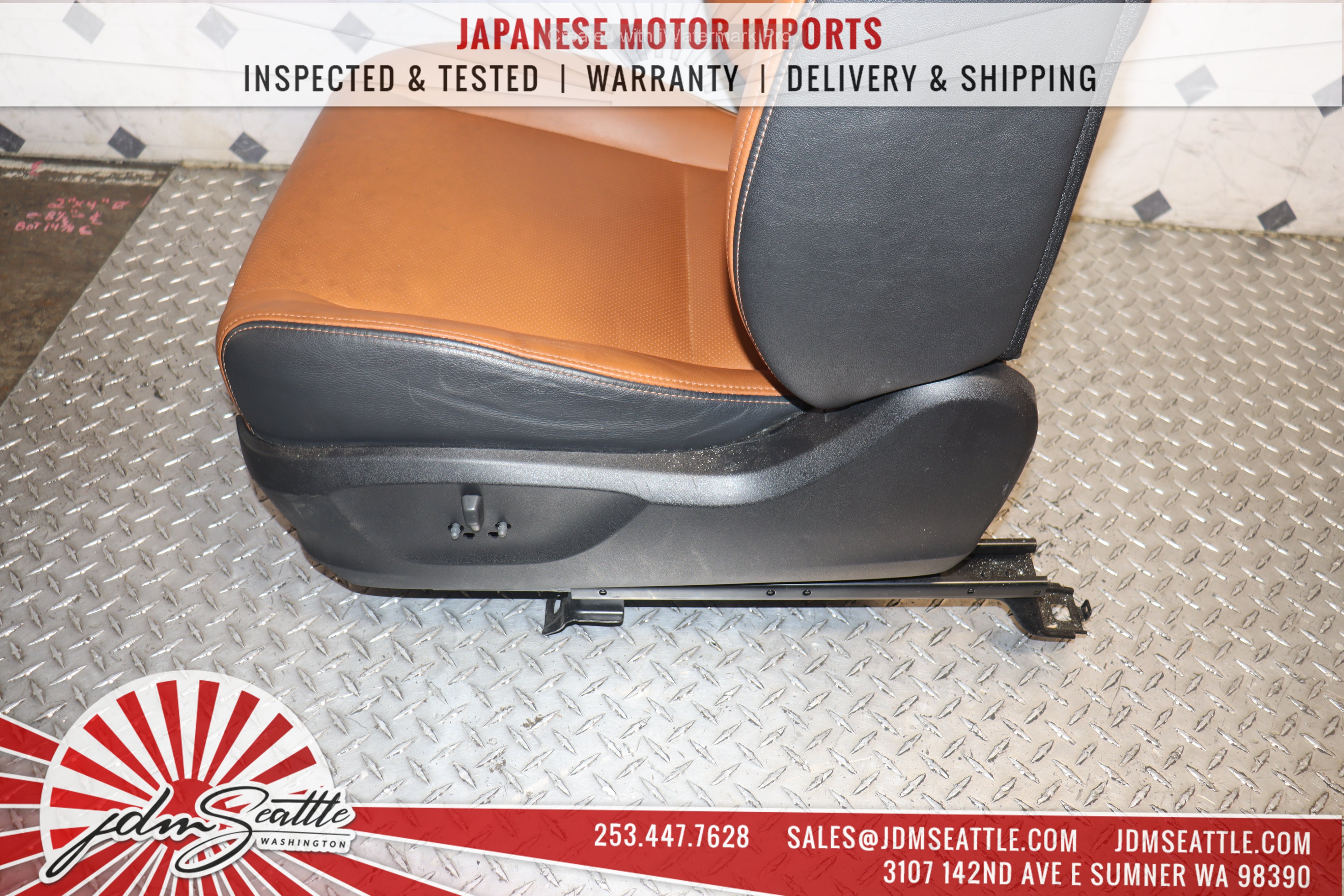 2008-2014 Subaru Impreza WRX STI Premium GRB GVF Complete Leather Power Seats Set with Steering Wheel - Front & Rear Seats for JDM Car Enthusiasts | Perfect for Upgrades & Restorations