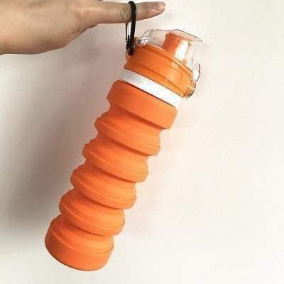 XeuLi Collapsible Silicone Water Bottle 16oz (500ml) - BPA Free, Leak Proof, Portable Travel & Gym Water Bottle for Hiking, Camping, Workout & Outdoor Activities