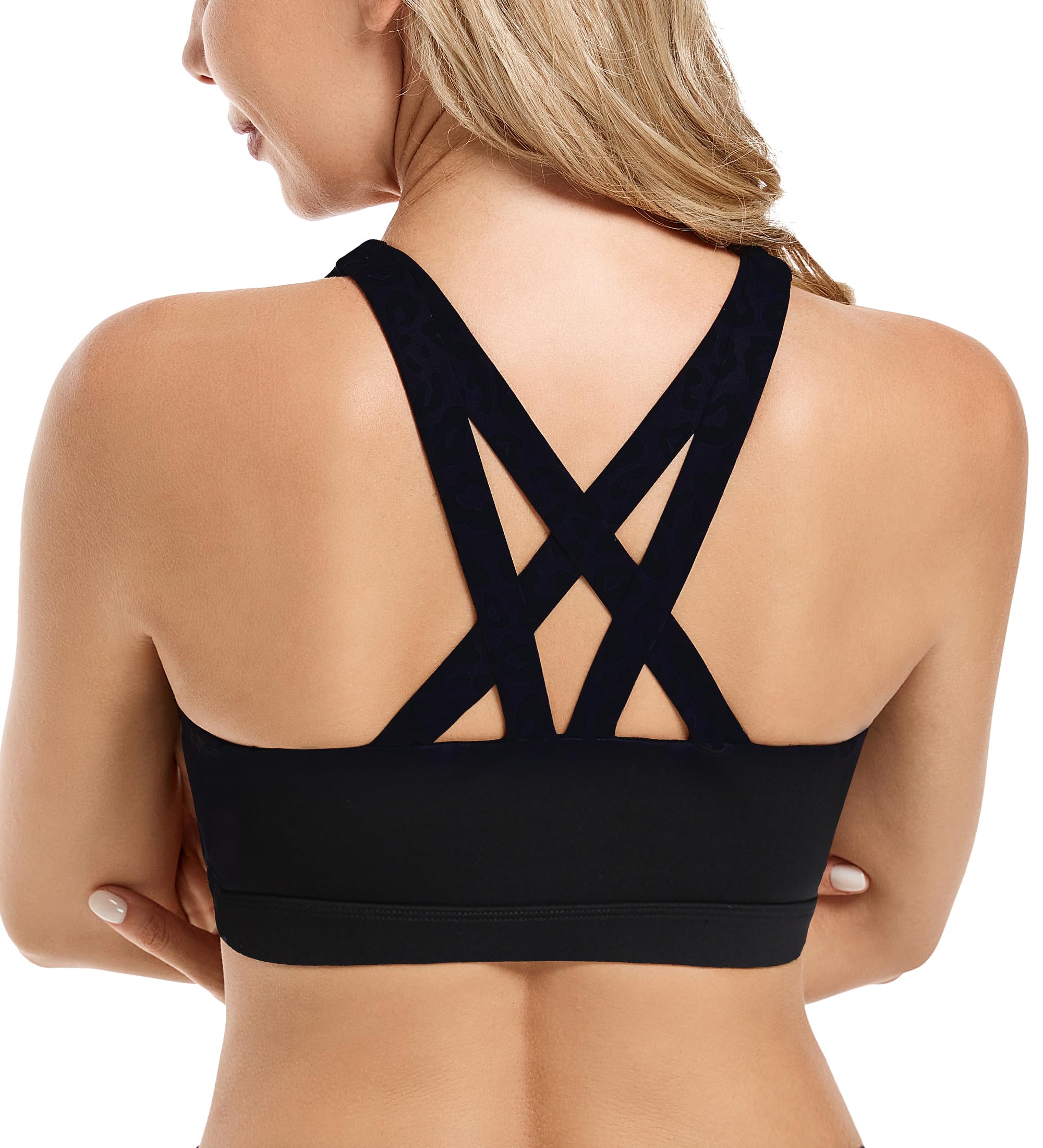 Betaven Women's High Impact Sports Bra - Front Zipper, Padded, Criss-Cross Back for Running, Yoga & Workout - Supportive Training Top for Active Lifestyles