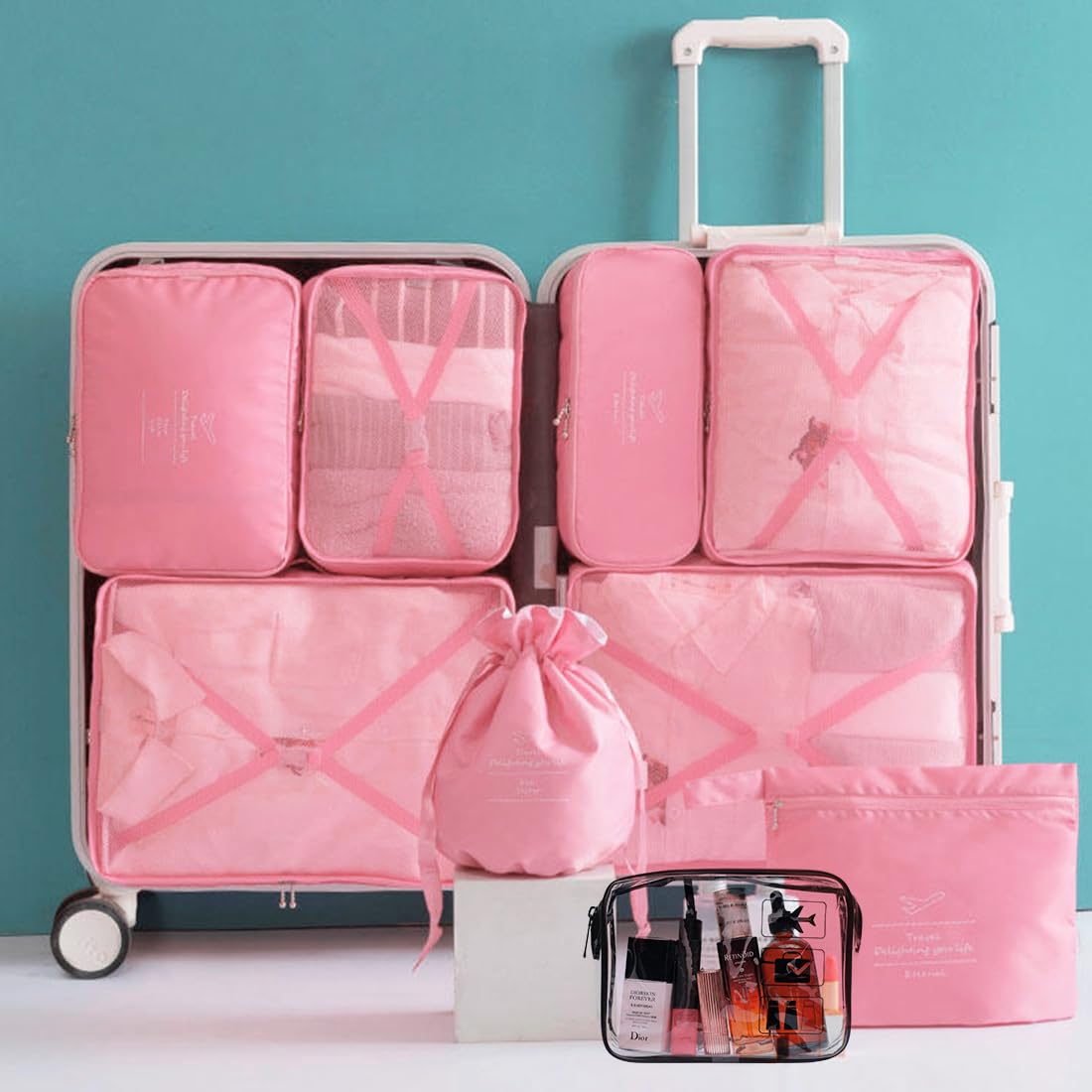 9-Piece Packing Cubes Set for Travel - Lightweight Luggage Organizer Bags for Carry-On Suitcases | Perfect for Business Trips, Vacations & Weekend Getaways