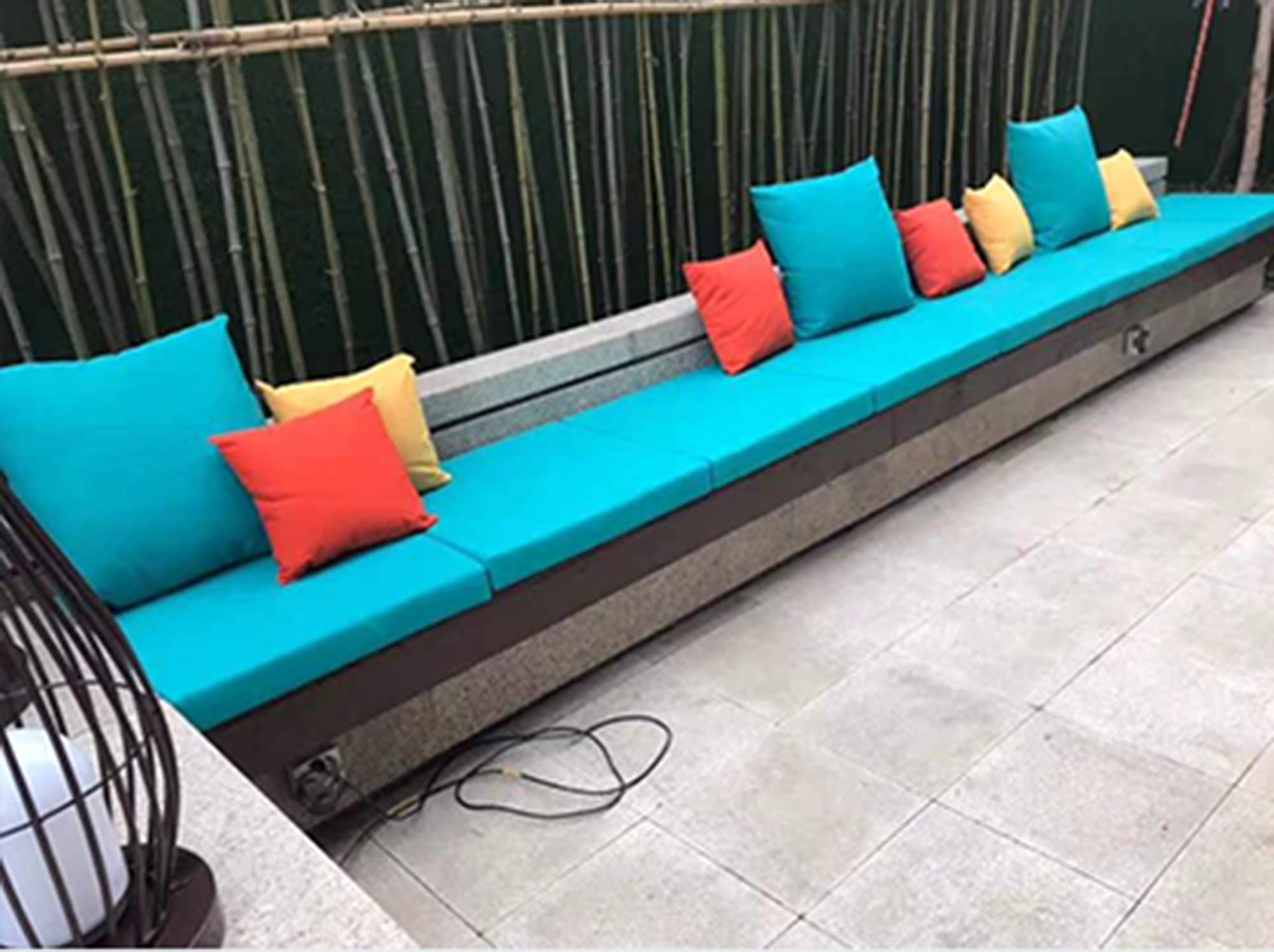 Waterproof Outdoor Bench Cushion - 5cm Thick Garden Chair Pad for 2-3 Seater, Patio Furniture & Swing Chairs - Indoor/Outdoor Use for Gardens, Decks & Poolside Relaxation