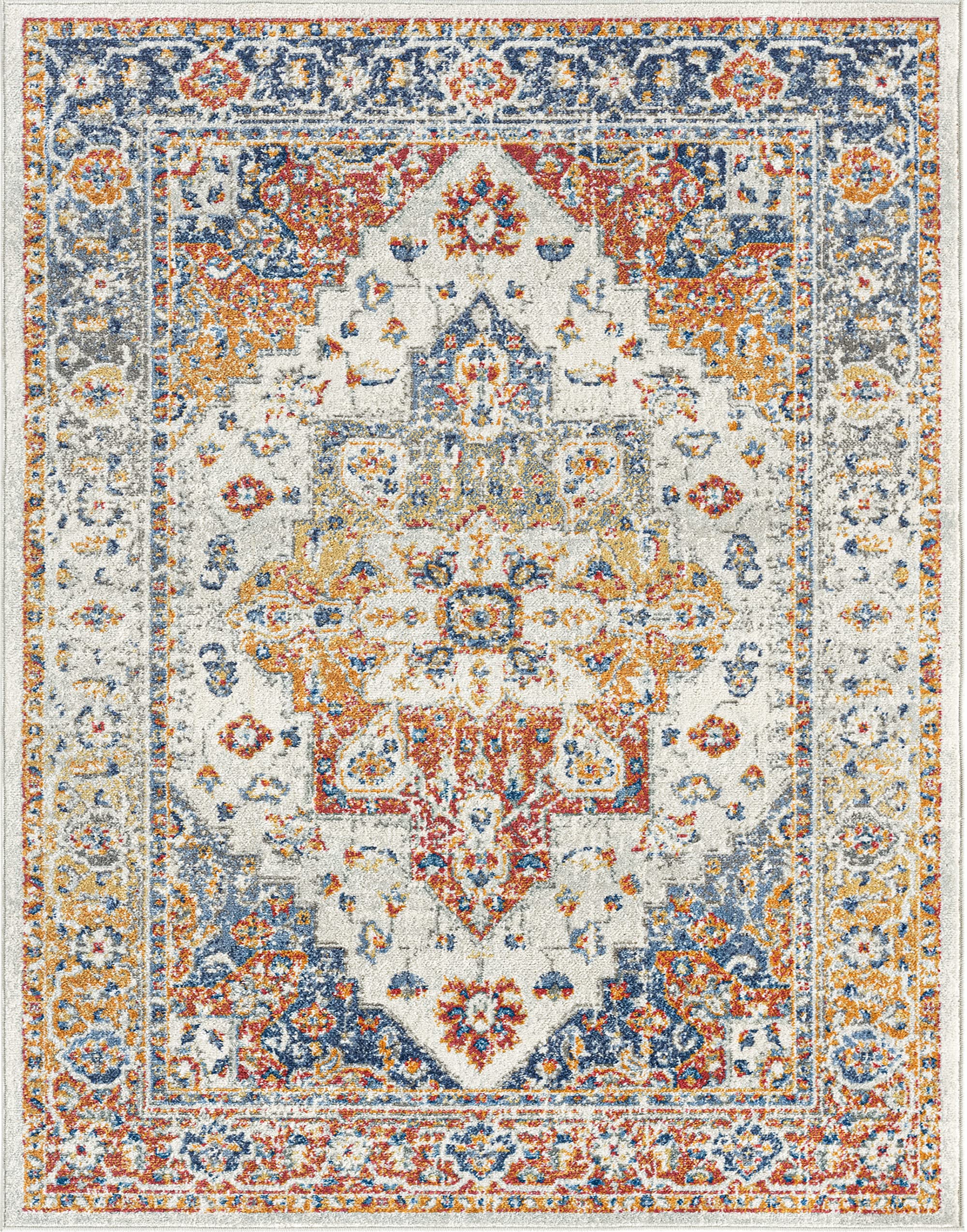 9x12 Large Traditional Area Rug - Non-Slip Living Room Rug, Dining Room Carpet, Bedroom Floor Mat for Home Decor - Perfect for Hallway, Entryway & Indoor Spaces (Alfombras para Salas)