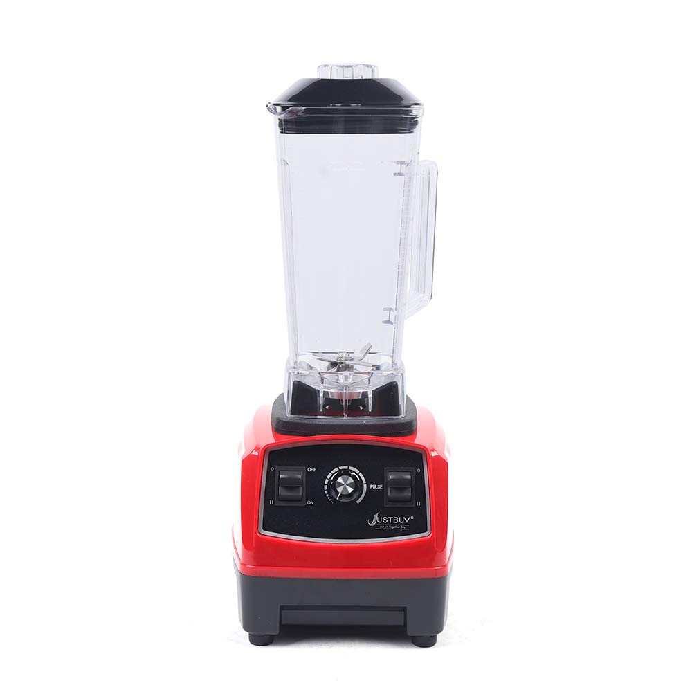 2200W 3HP Commercial Blender - Heavy Duty High Power Food Processor for Smoothies, Juices & Ice Crushing - Restaurant & Bar Grade Blender (Red) - US Stock - Perfect for Smoothie Bars, Juice Shops & Commercial Kitchens