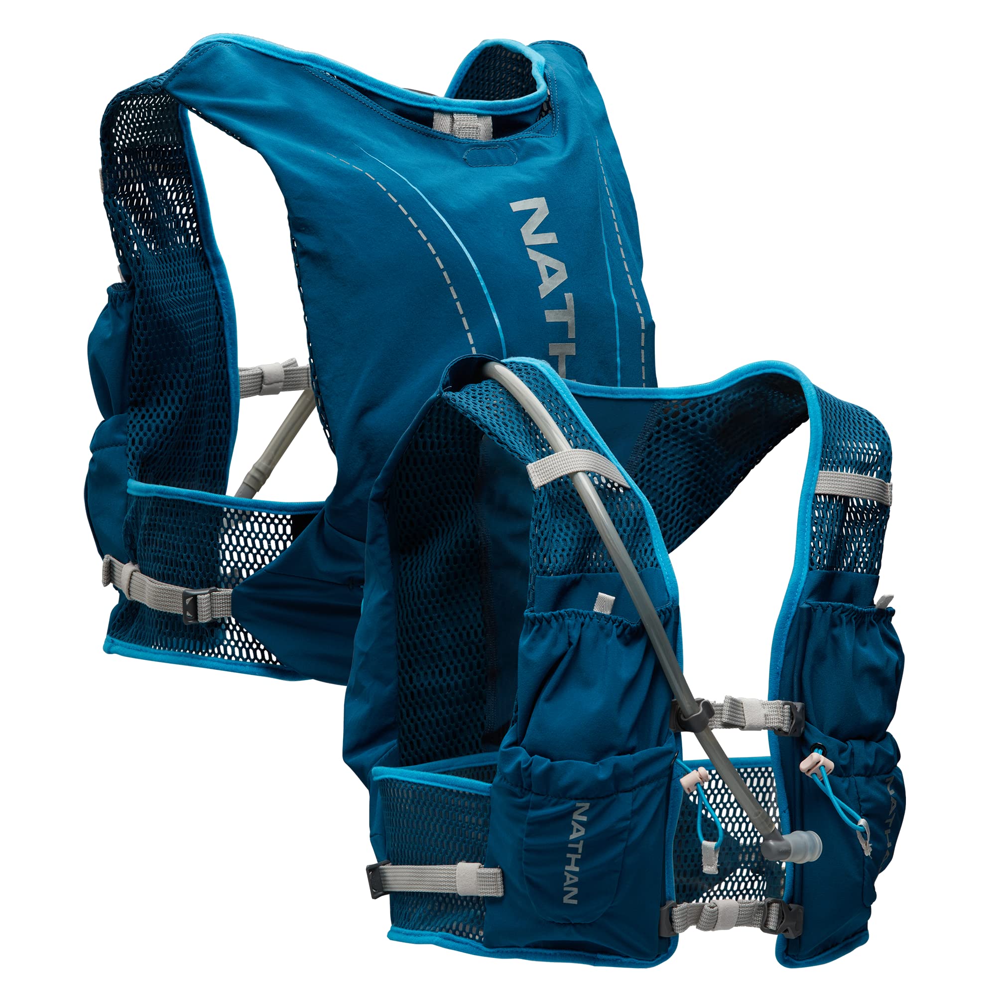 Nathan VaporAir Lite 4L Hydration Pack with 2L Bladder - Lightweight Running Vest with Water Bottle Pockets, Breathable Material for Hiking, Cycling & Outdoor Sports