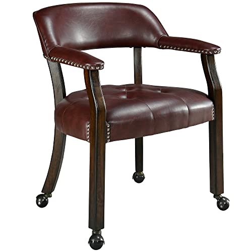 Espresso Legs & Wine Red Pu