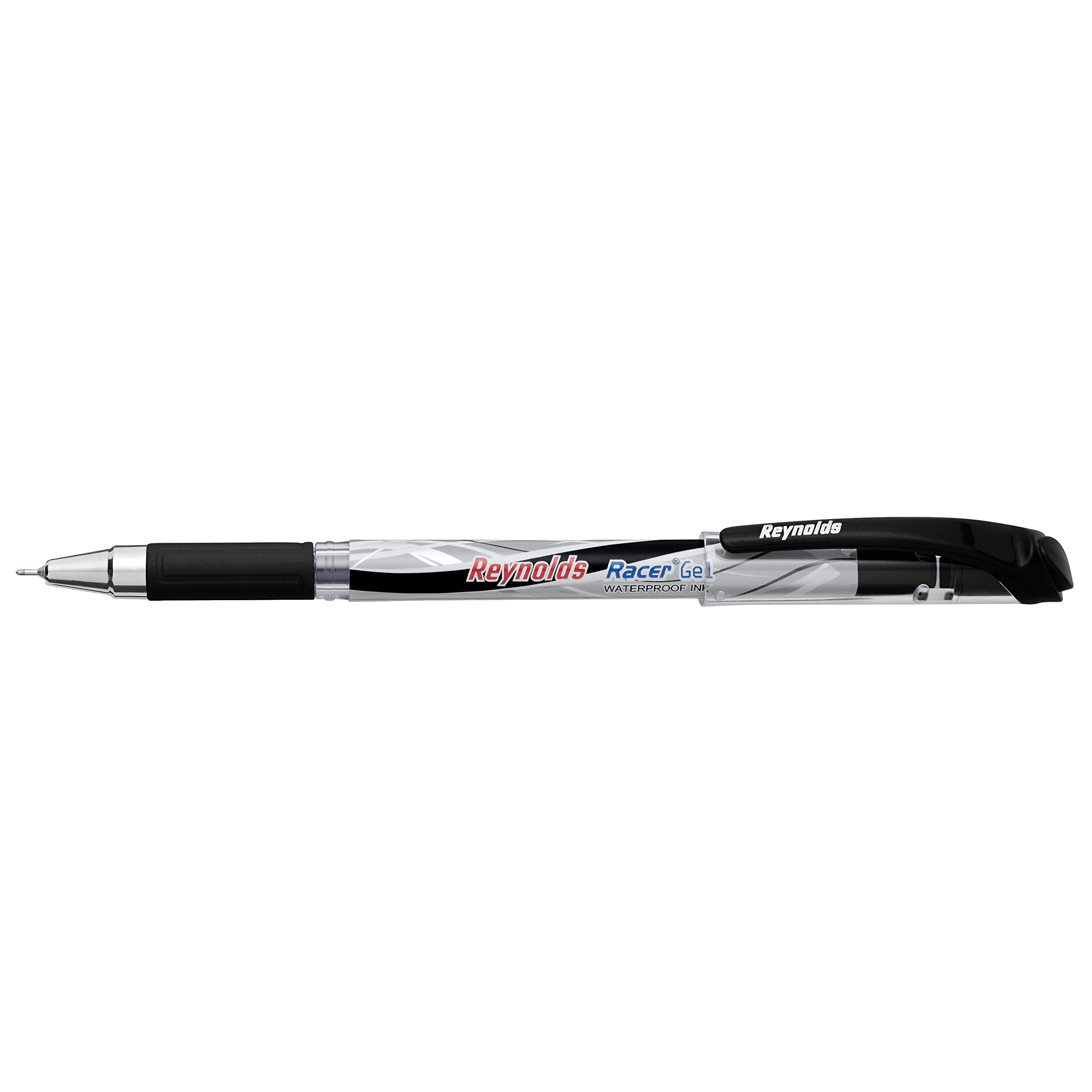 Reynolds Racer 0.5mm Fine Tip Gel Pens - 20 Pack Black Ink Pens for Writing, Note Taking & Office Use - Smooth Needle Point Gel Pen Set (India Shipping)