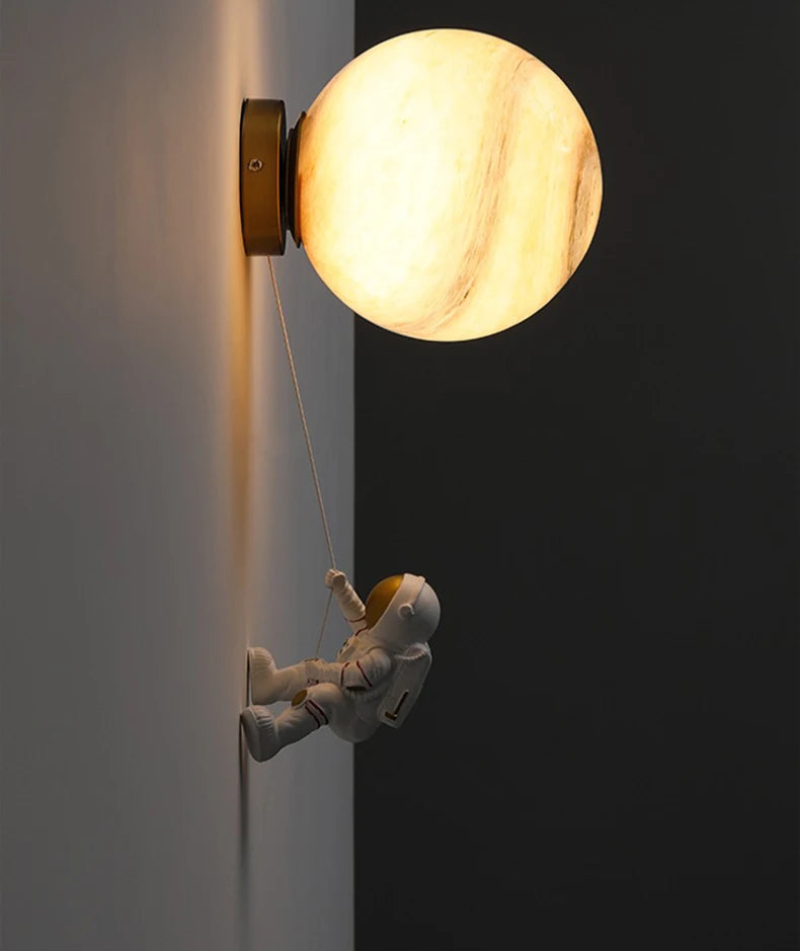 Man in the Moon Wall Lamp - Unique 3D Night Light for Nursery, Bedroom & Home Decor - Romantic Moonlight Ambiance Lighting for Kids Room & Adult Spaces