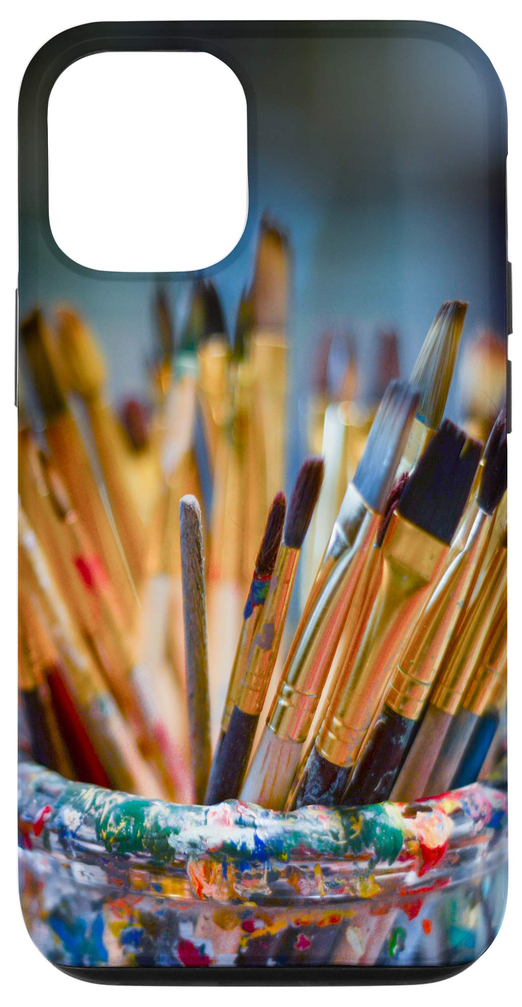 iPhone 12/12 Pro Case - Artistic Paint Brush Design | Premium Protective Phone Cover for Artists & Creatives | Perfect for Painting, Drawing & Creative Professionals