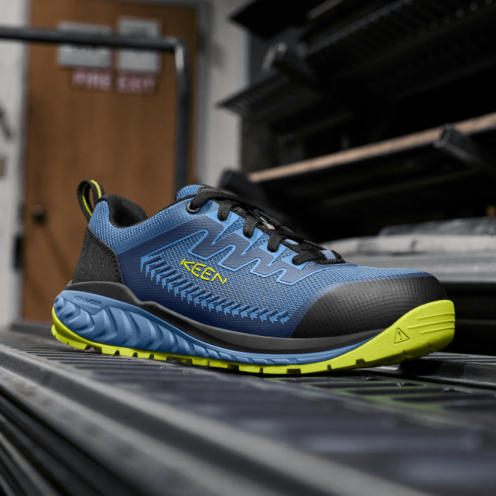 Keen Arvada Men's Composite Toe Athletic Work Shoes - Lightweight & Slip-Resistant Safety Shoes for Construction, Warehouse & Outdoor Work (Blue, Model 1027681)