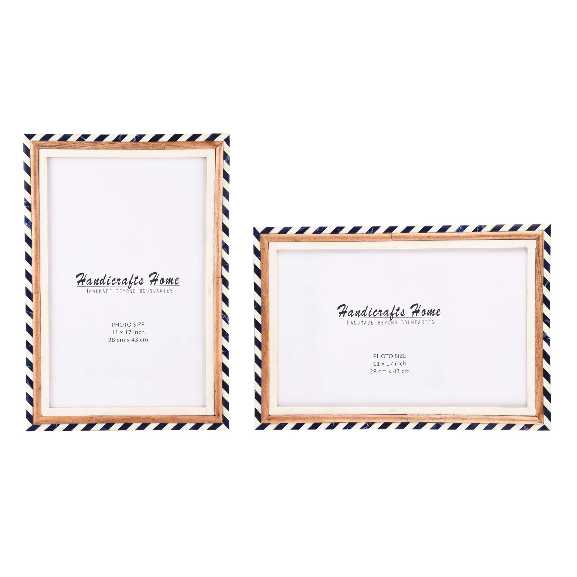 11x17 Picture Frame Set of 2 - Black Poster & Document Frames for Wall Art, Certificates, Photos - Perfect for Home Office, Classroom & Gallery Displays