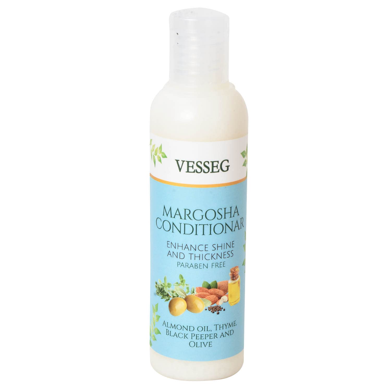 VESSEG Margosa Hair Conditioner for Shiny & Thick Hair - Paraben Free, Sulfate Free, Natural Ingredients (120 ml) - Best for Dry, Damaged Hair & Daily Nourishment
