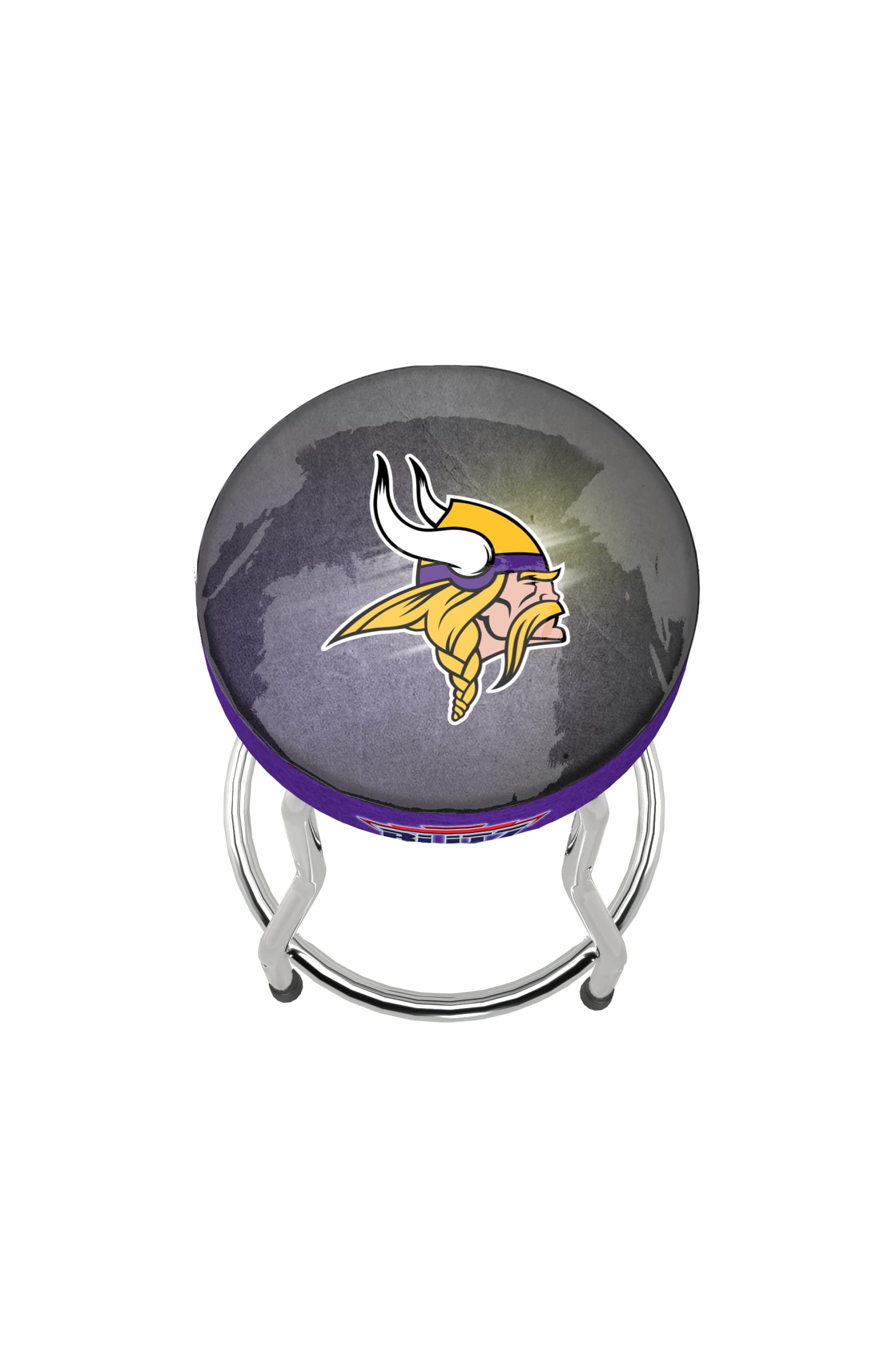 Arcade1UP Adjustable Licensed NFL Blitz Pub Stool - Minnesota Vikings Themed Bar Stool with Multicolor Design (A1UP-Vikings) - Perfect for Game Rooms, Sports Bars, and Man Caves