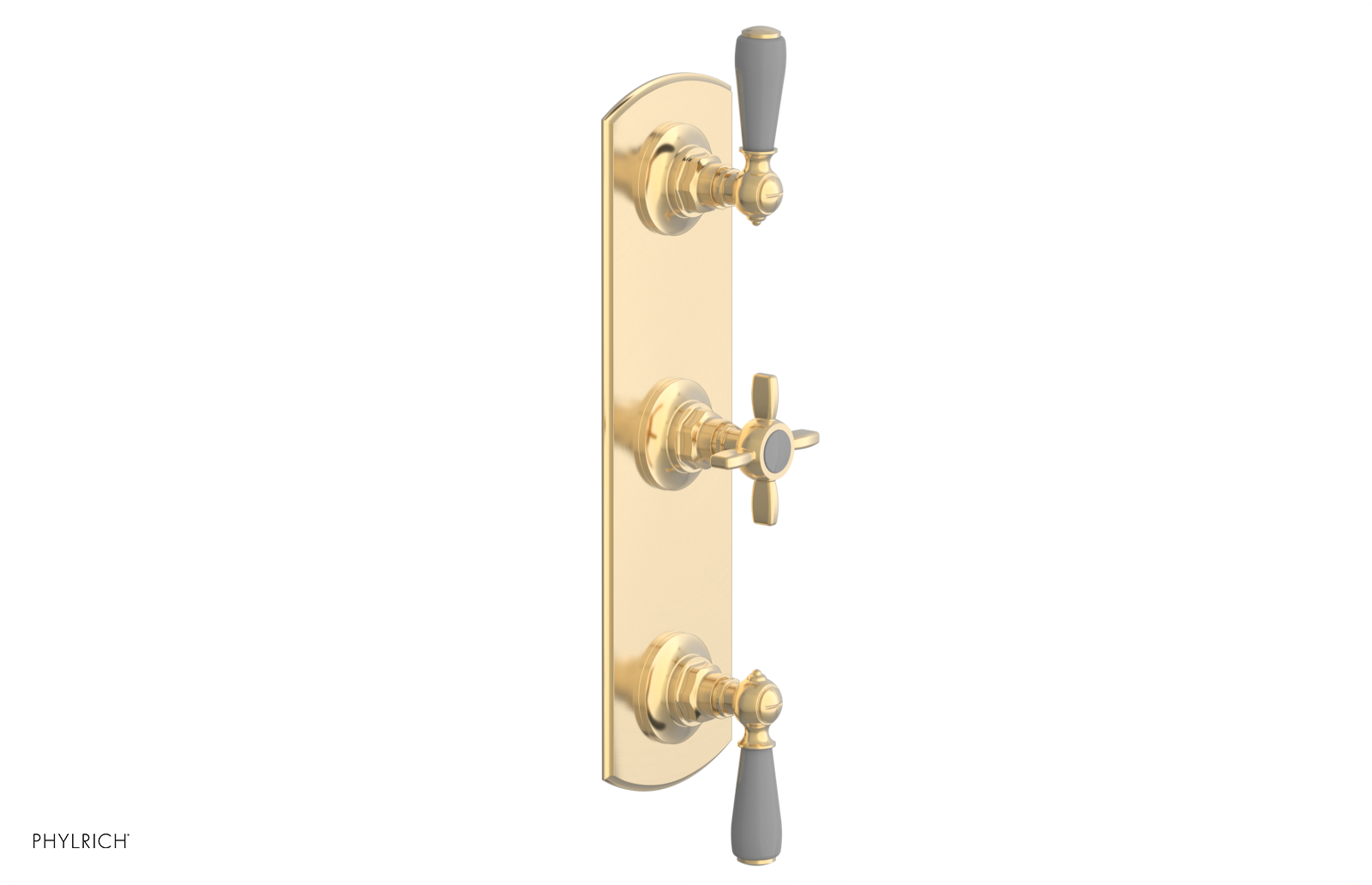 Jamestown Thermostatic Shower Valve with Dual Volume Control - Grey Accents (Model 4-740) for Bathroom & Spa Renovation
