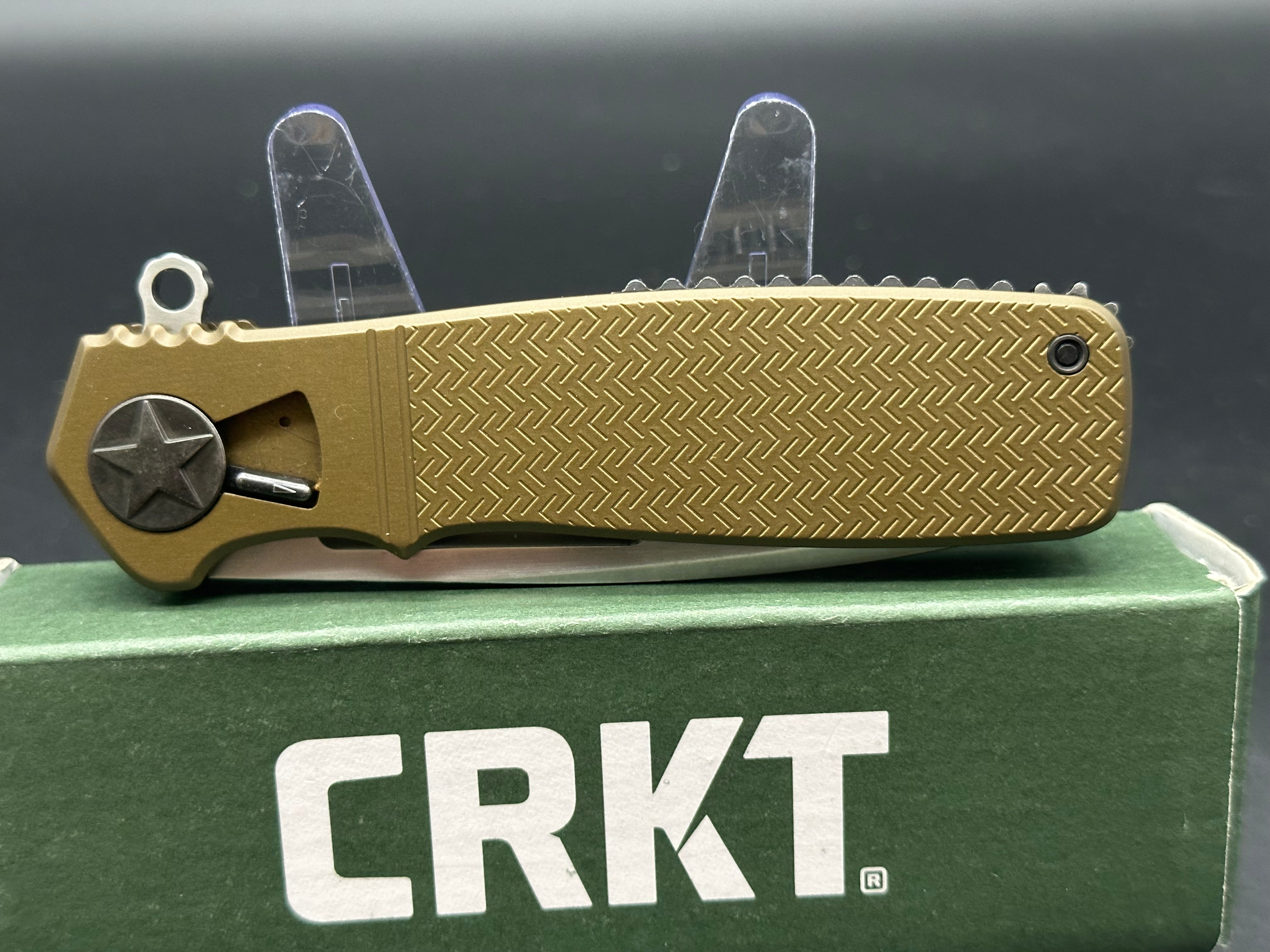 CRKT Homefront Folding Knife - Green Aluminum Handle, EDC Pocket Knife for Camping, Hiking & Outdoor Adventures