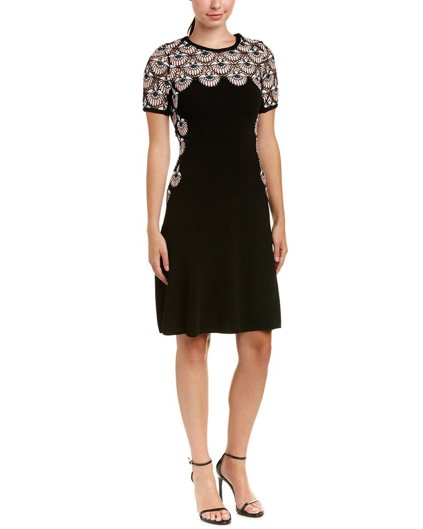 Elegant YYigal Women's Lace Contrast A-Line Dress for Party, Wedding & Special Occasions | Flattering Fit Formal Dress with Feminine Lace Details