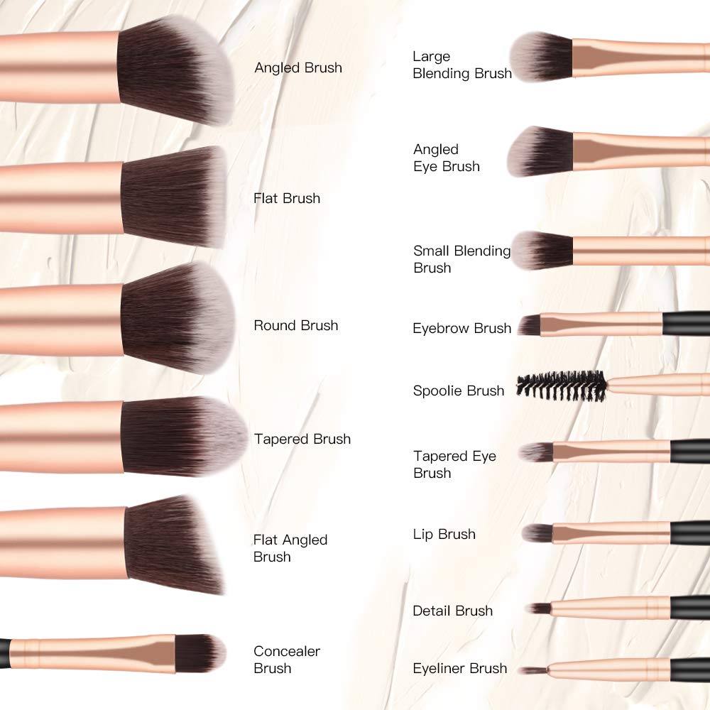 DAXSTAR 14-Piece Professional Makeup Brush Set - Synthetic Eyeshadow, Blending, Powder, Liquid & Cream Face Brushes | Cruelty-Free Vegan Cosmetic Kit for Flawless Makeup Application (Perfect for Daily Use, Travel & Professional Makeup Artists)