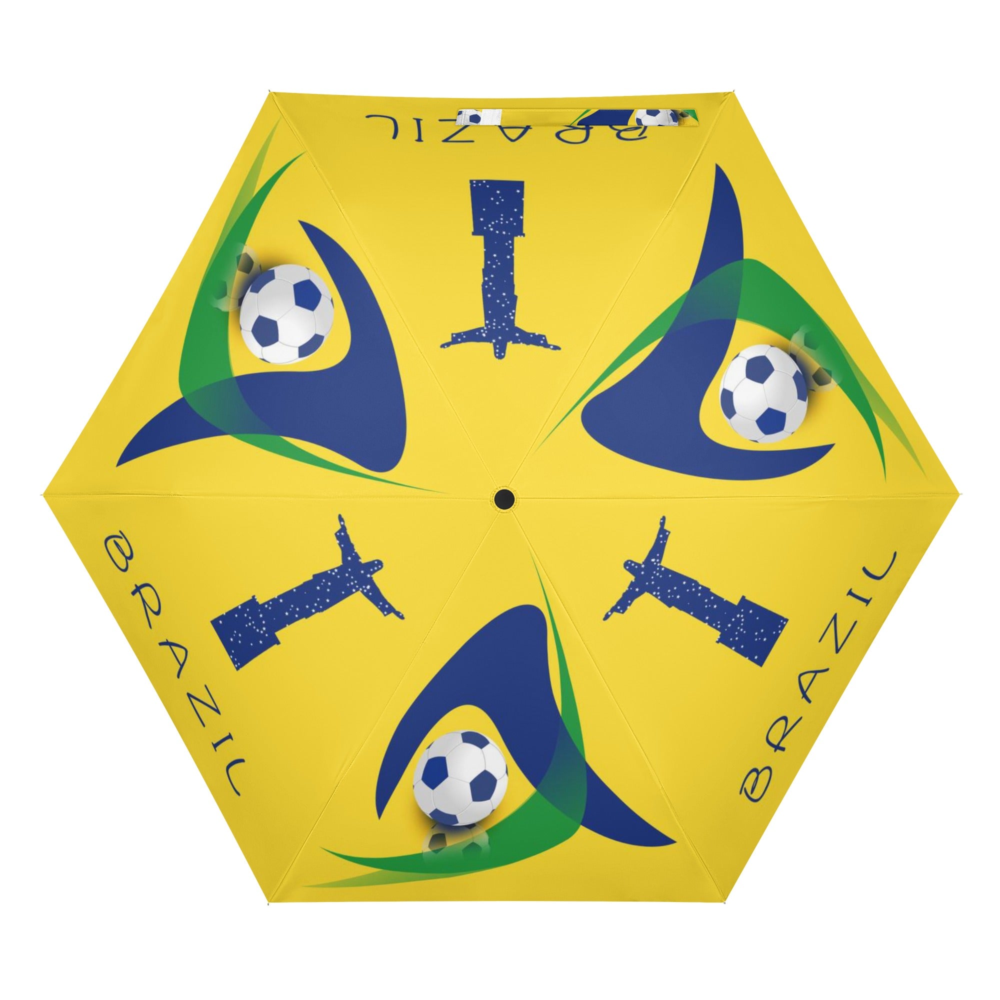 Custom Printed Umbrella with All Over Design - Waterproof & Windproof - Perfect for Brazil Travel, Beach, and Outdoor Events