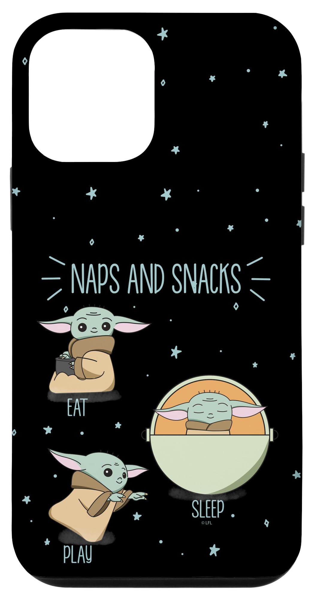 iPhone 12 Mini Star Wars The Mandalorian The Child Case - Cute Baby Yoda Snack & Nap Design - Perfect for Fans, Gift Giving & Everyday Protection