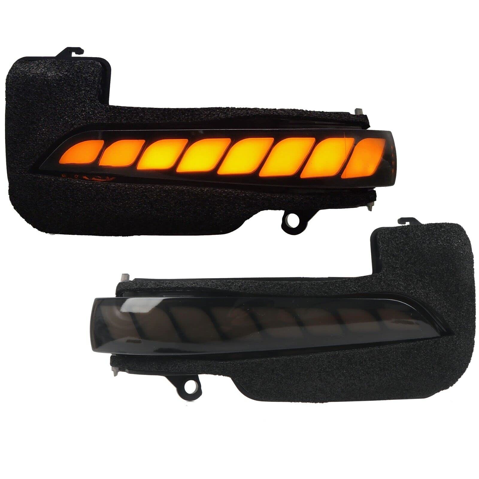 Toyota Fortuner Hilux Innova 2015-2020 LED Dynamic Sequential Turn Signal Light Kit - Black Rear View Mirror Side Signal Assembly | Enhanced Safety & Style for Night Driving & Lane Changes