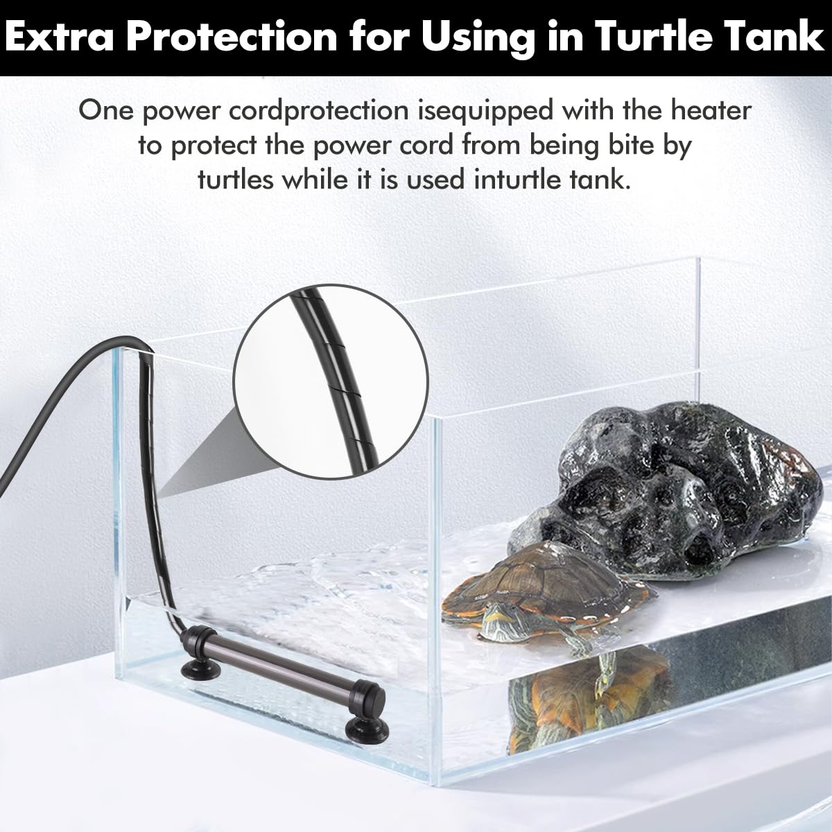 Orlushy 25W Submersible Mini Aquarium Heater with Digital Display - Adjustable Temperature Controller for 1-5 Gallon Fish Tanks | Overheat Protection & Free Thermometer | Ideal for Freshwater & Saltwater Small Tanks | Perfect for Betta Fish, Shrimp & Nano Aquariums
