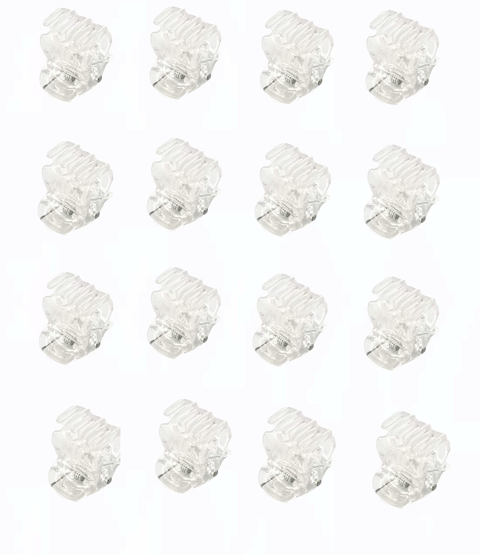 36pcs Mini Hair Claw Clips - Clear Small Plastic Non-Slip Hair Clips for Women & Girls - 1CM Hair Accessories for Ponytails, Braids & Updos - Perfect for School, Work & Daily Styling