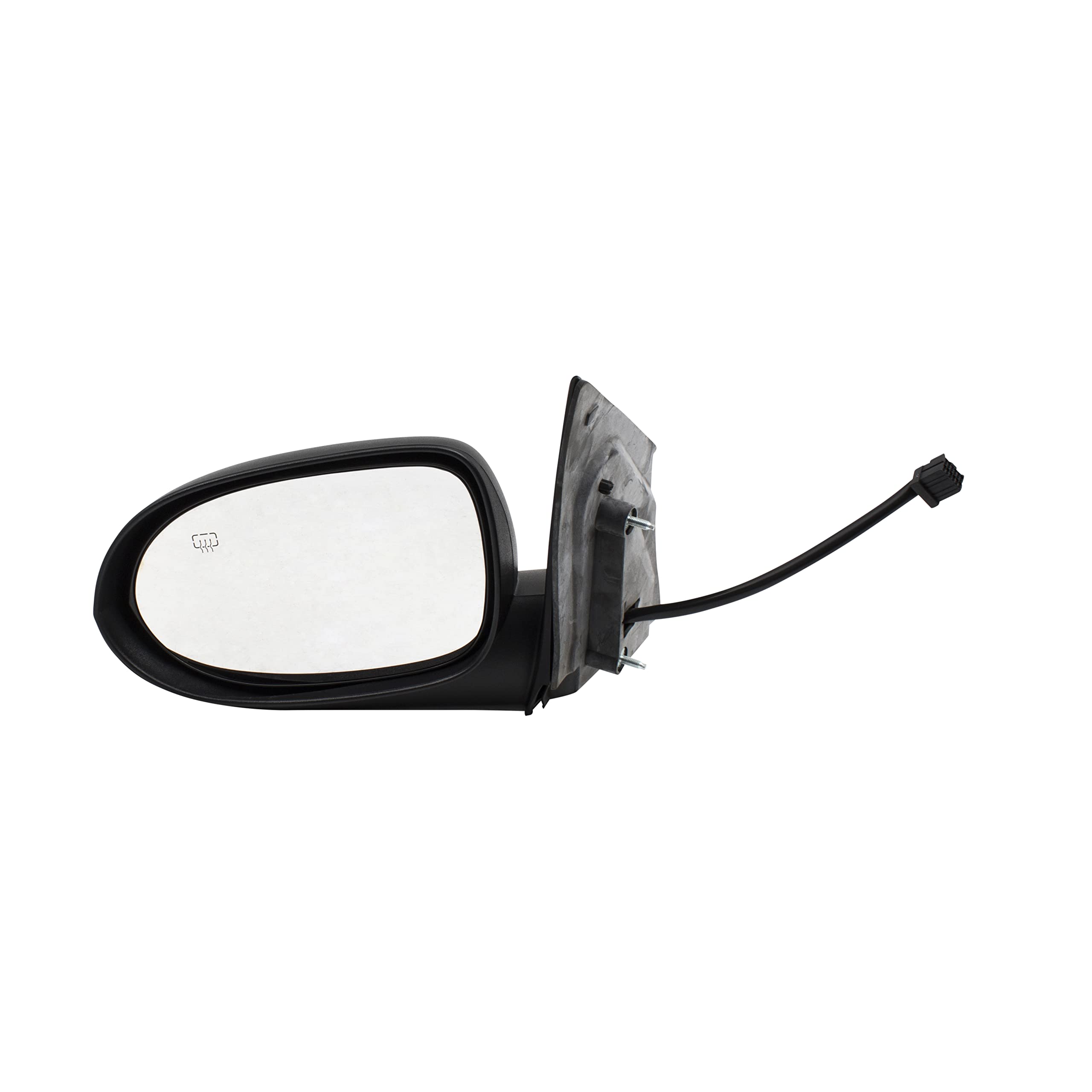 Brock Aftermarket Replacement Driver Left Power Mirror Textured Black Non-Folding With Heat - Compatible with Multiple Car Models, Durable & Heated Side Mirror for Winter Driving Safety