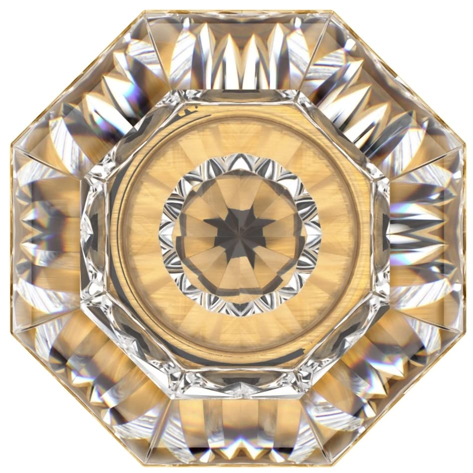 Baldwin 5080.MR Fillmore Estate Door Knobs Set of 2 - Polished Brass, No Rosettes - Perfect for Interior Doors, Bedrooms & Traditional Home Decor