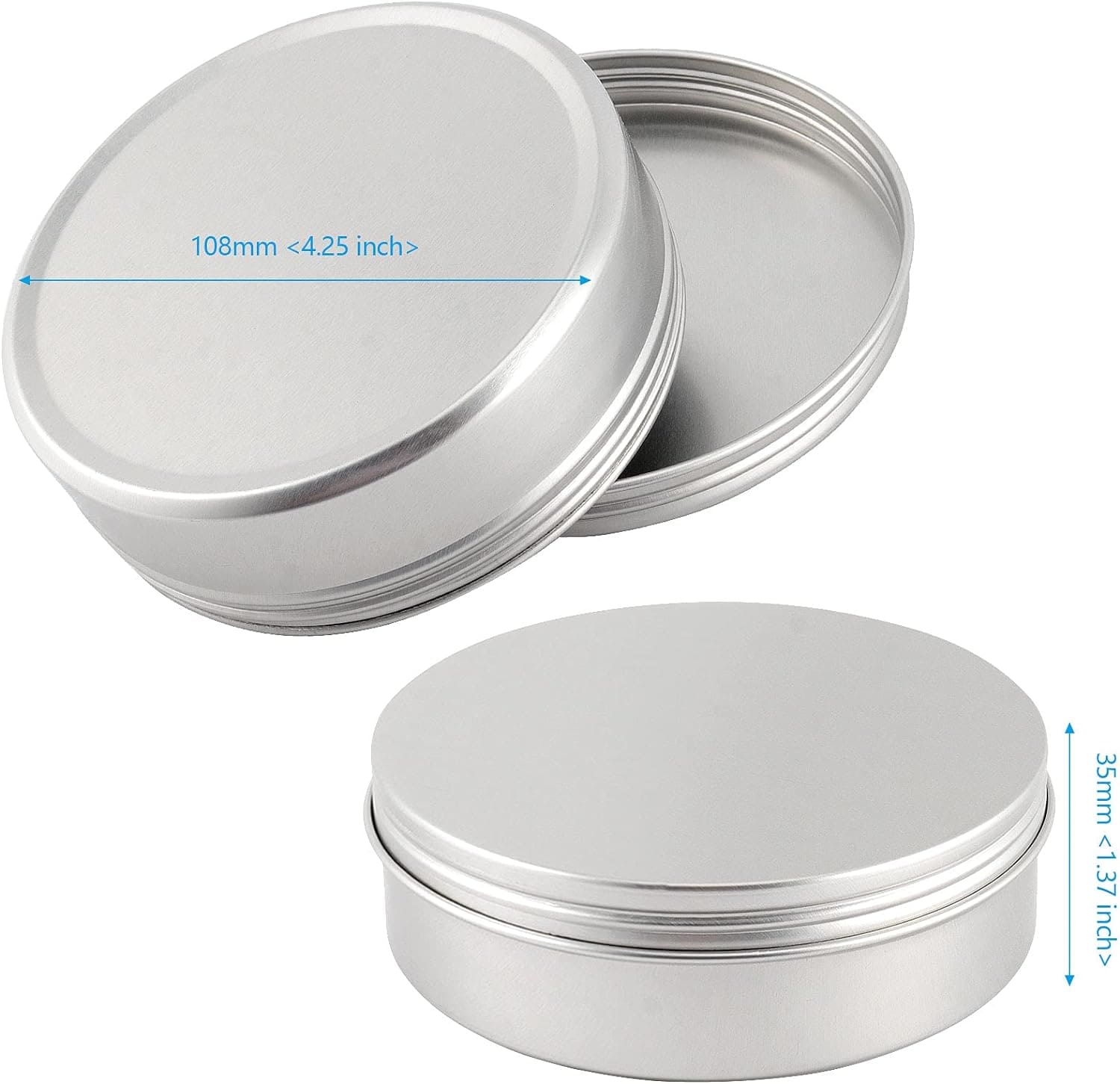 10oz Aluminum Tin Storage Cans - Airtight Food Containers for Coffee, Tea, Spices & Dry Goods - Perfect for Kitchen Pantry Organization & Bulk Food Storage