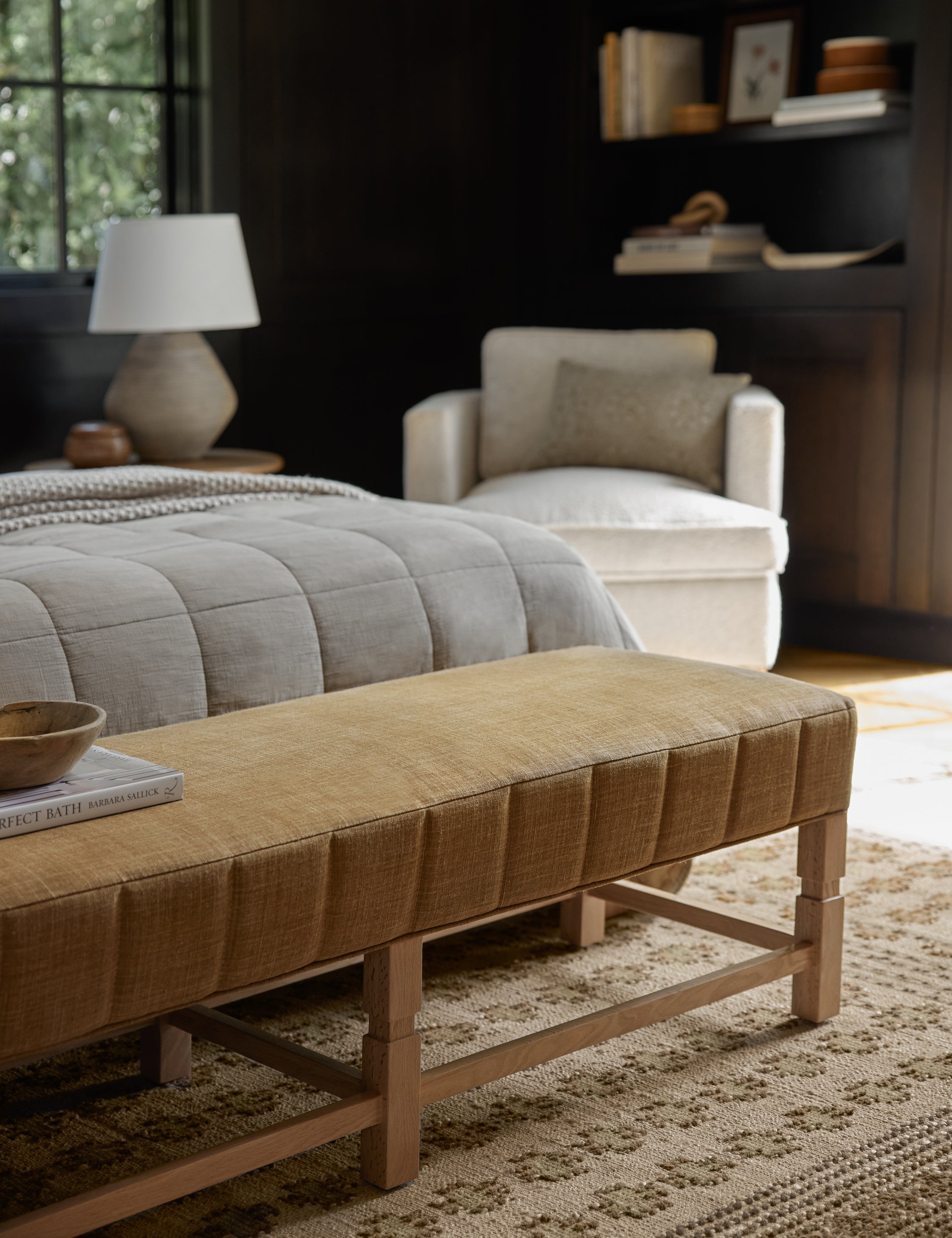 Ambleside Bench by Ginny Macdonald - Handcrafted Wooden Garden Bench for Outdoor Patio, Yard & Porch - Perfect for Relaxing, Reading & Enjoying Nature
